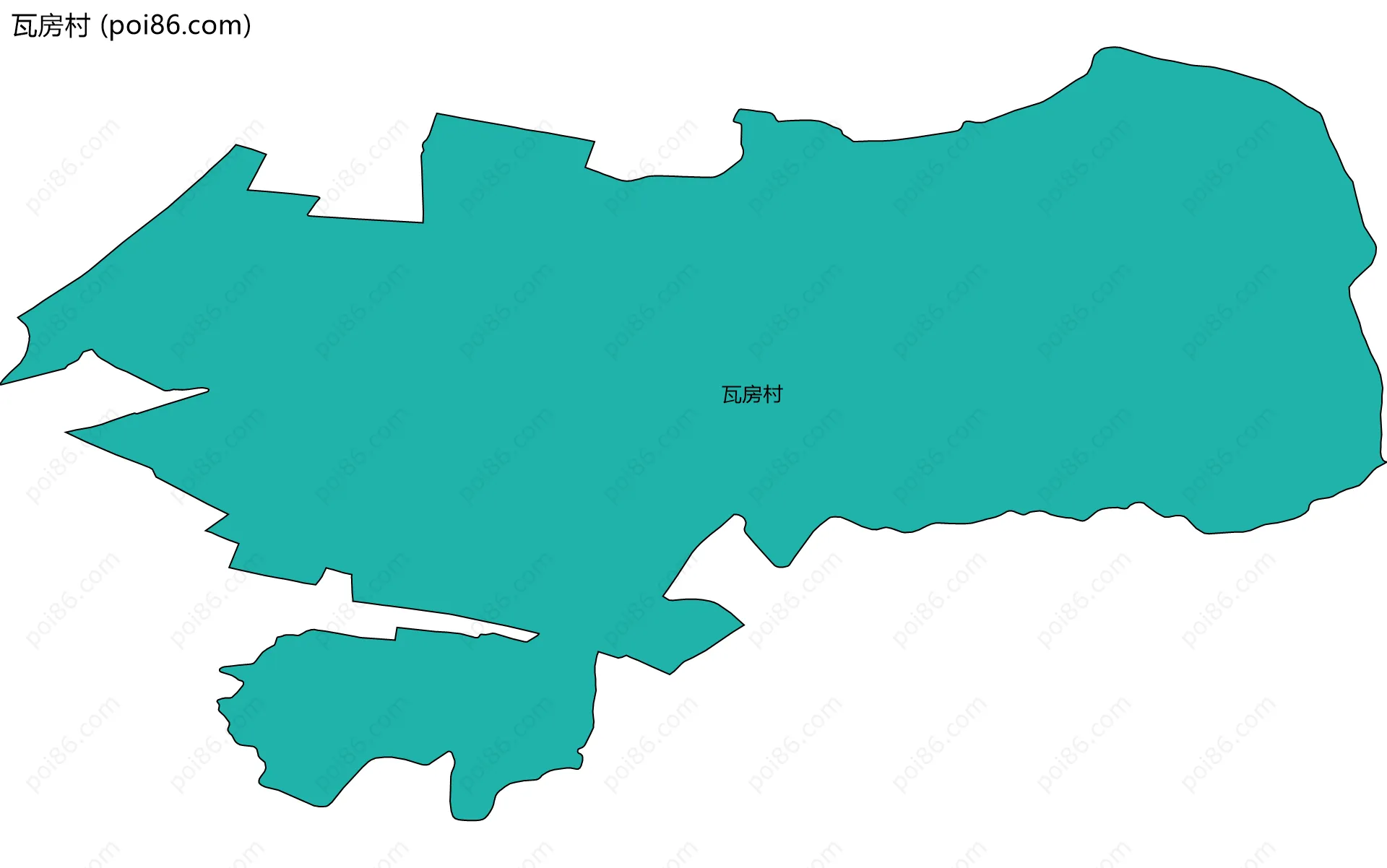 瓦房村边界地图