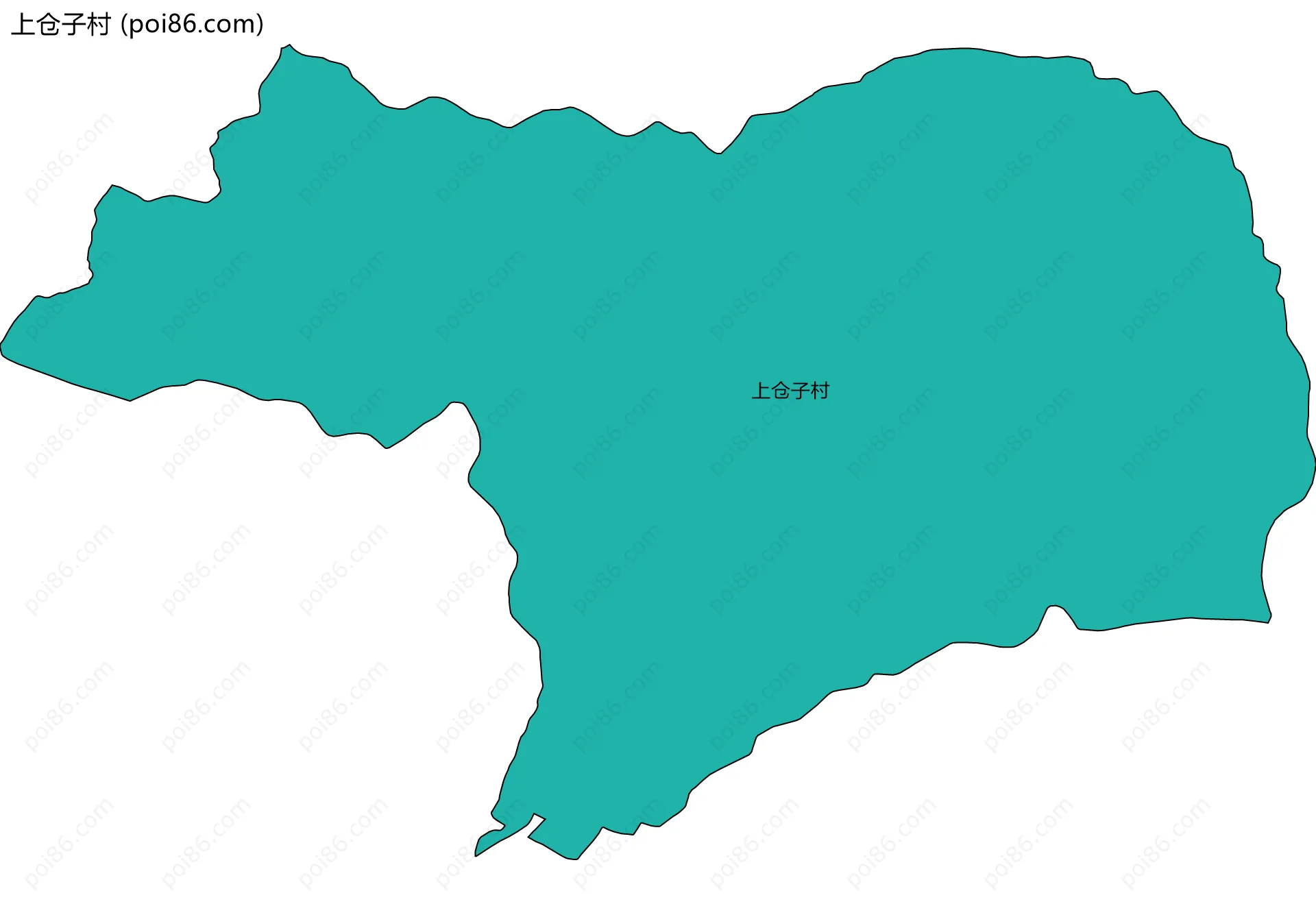 上仓子村边界地图