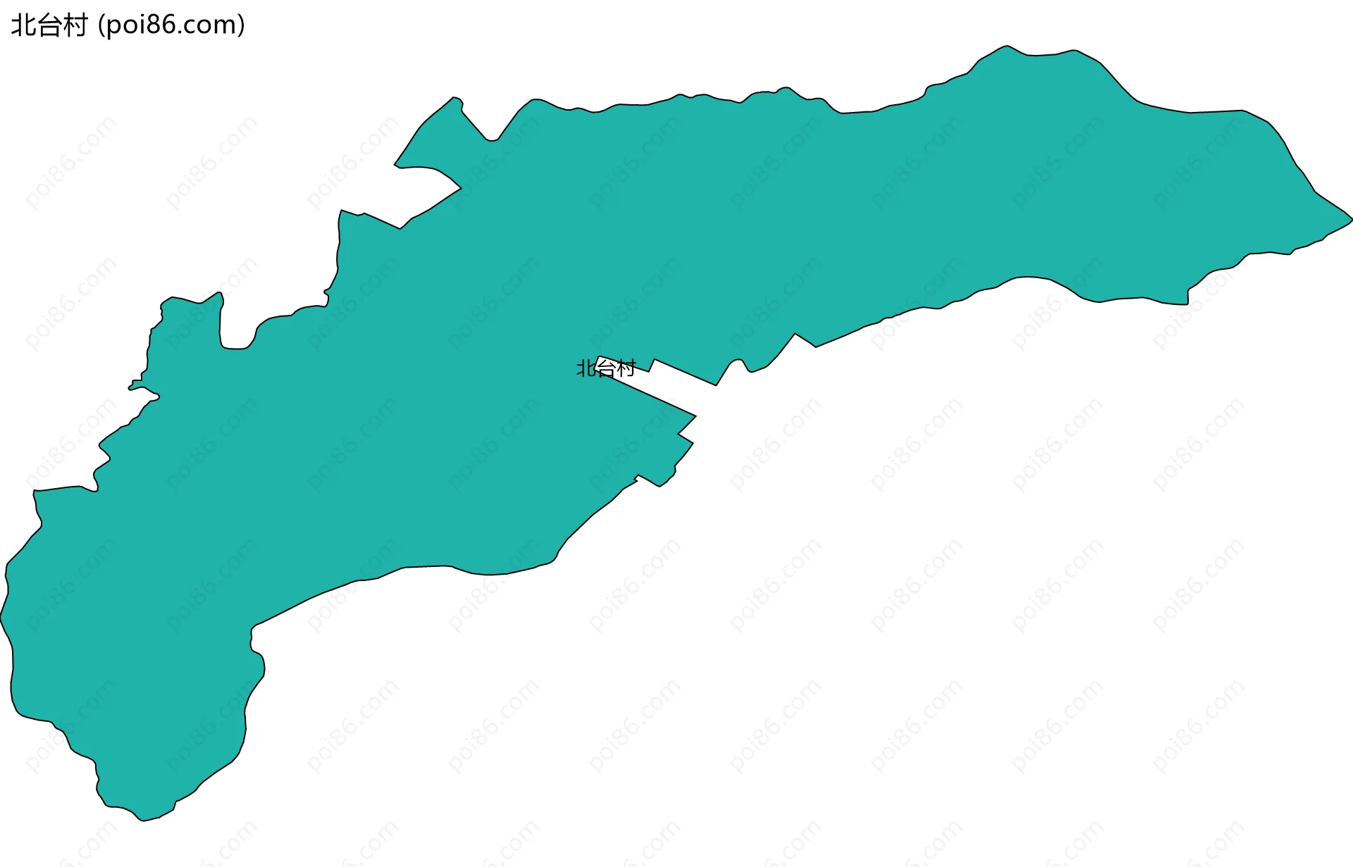 北台村边界地图