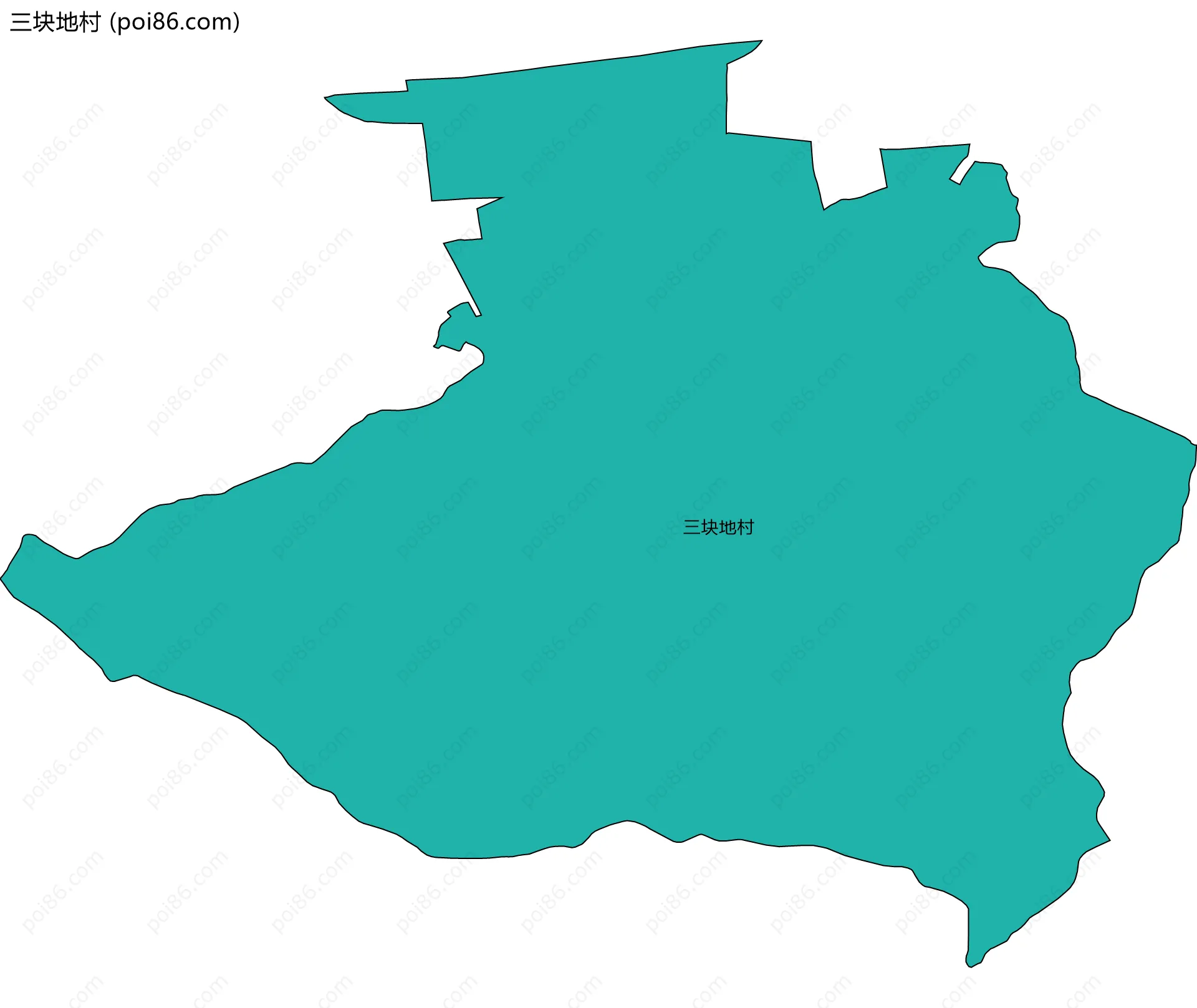 三块地村边界地图