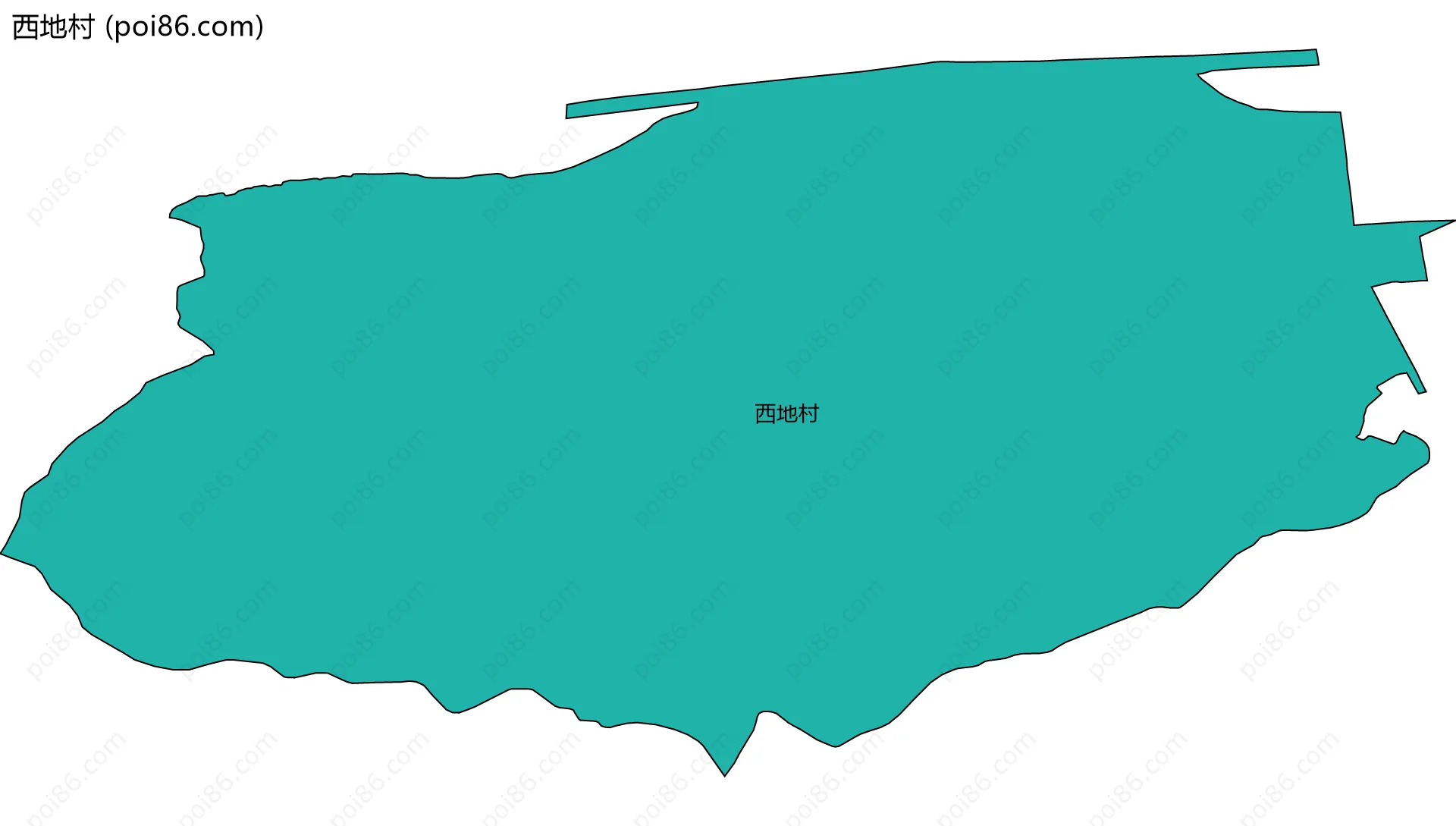 西地村边界地图