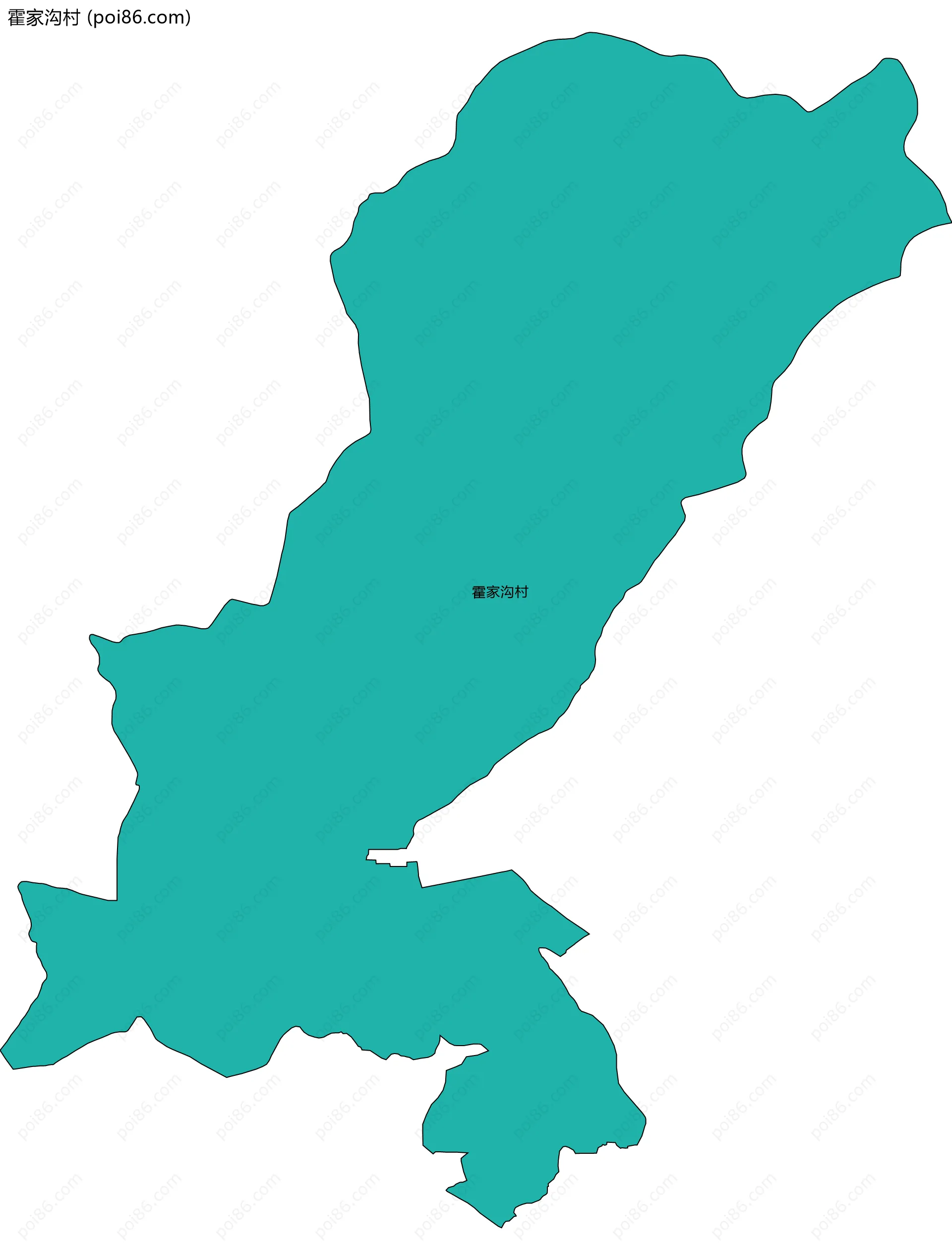 霍家沟村边界地图