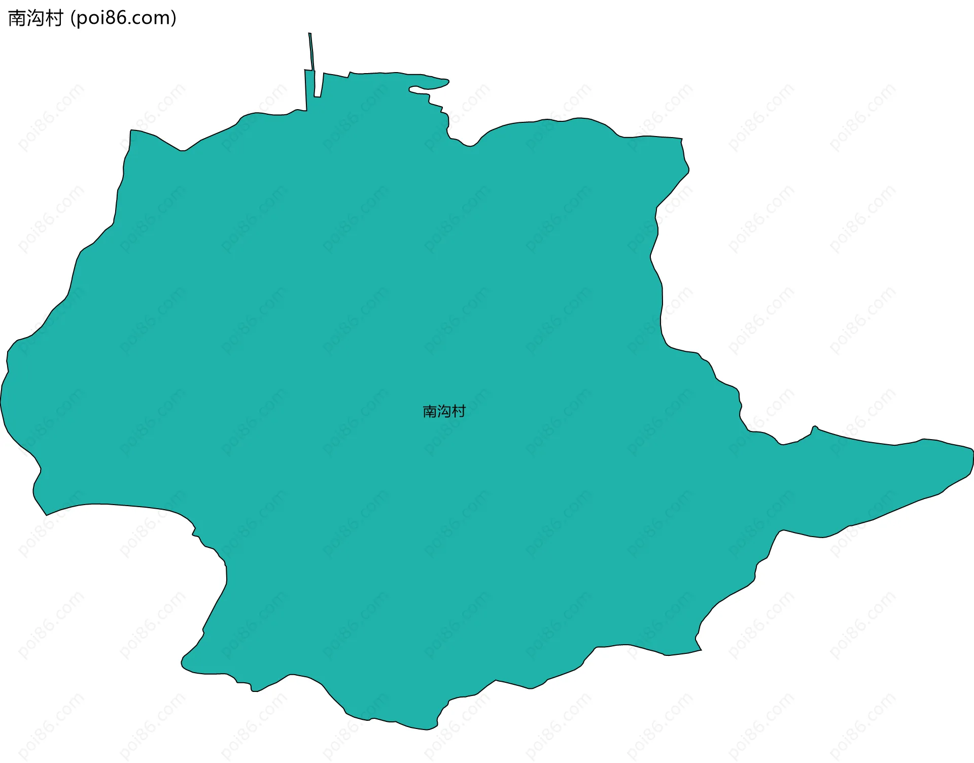 南沟村边界地图