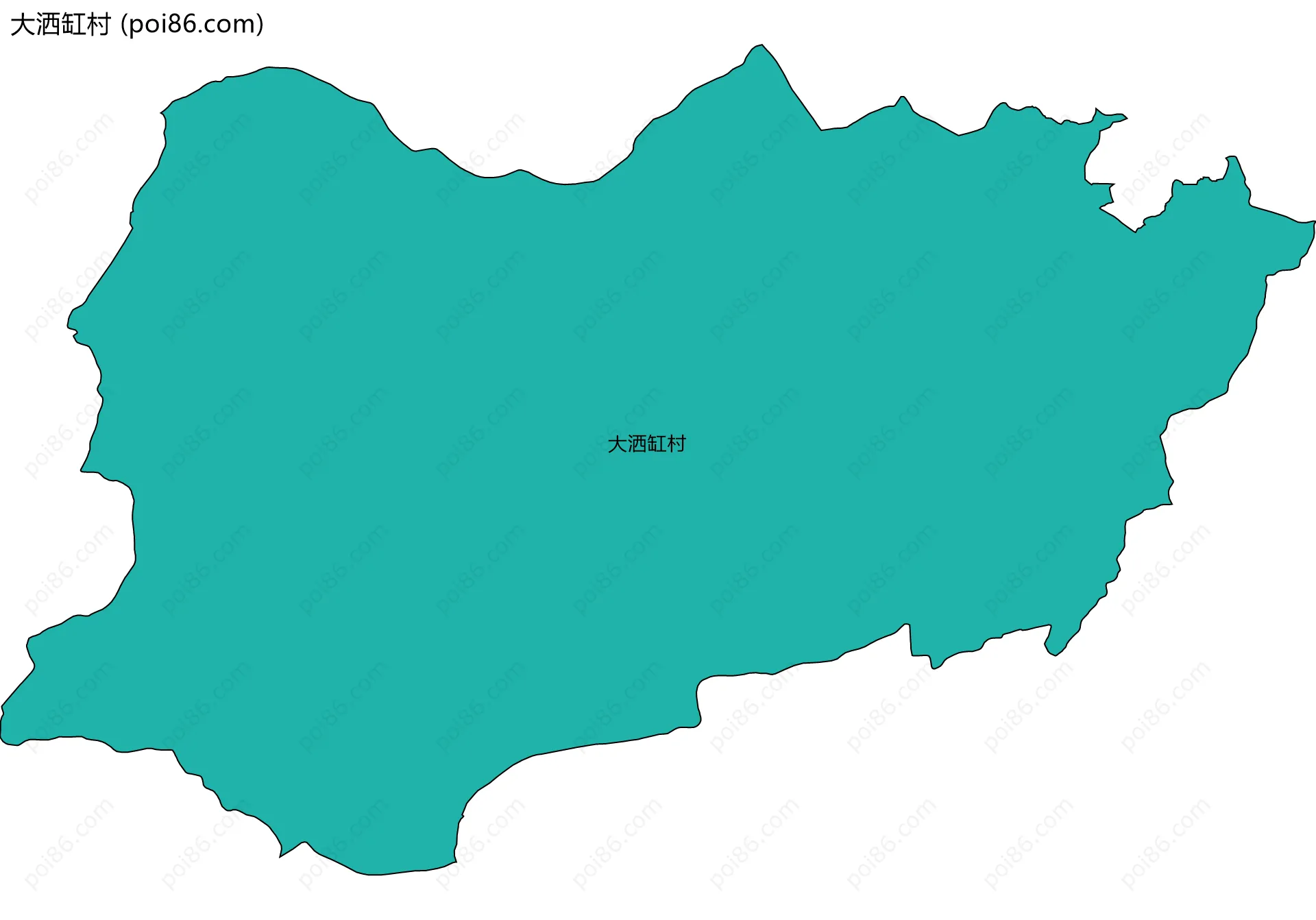 大洒缸村边界地图