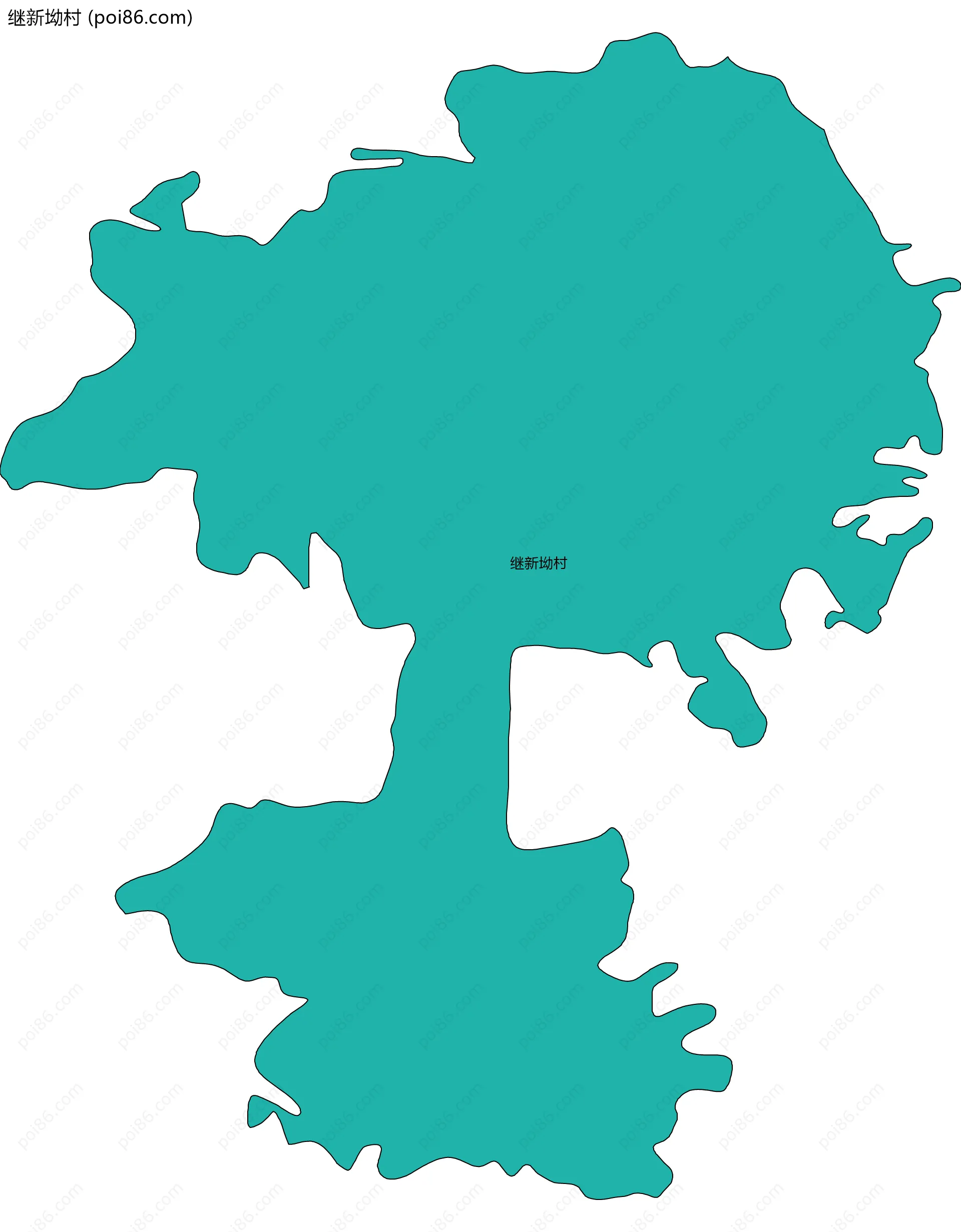 继新坳村边界地图