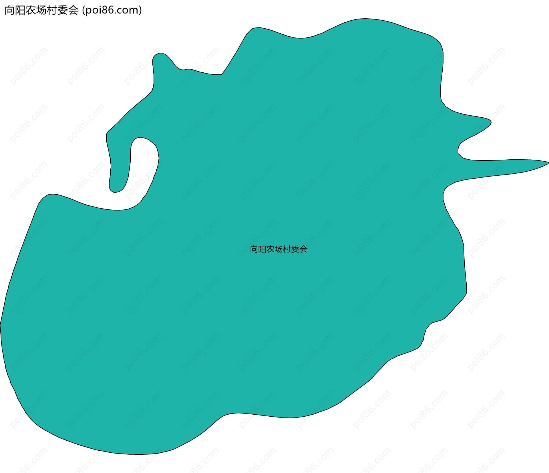向阳农场村委会边界地图