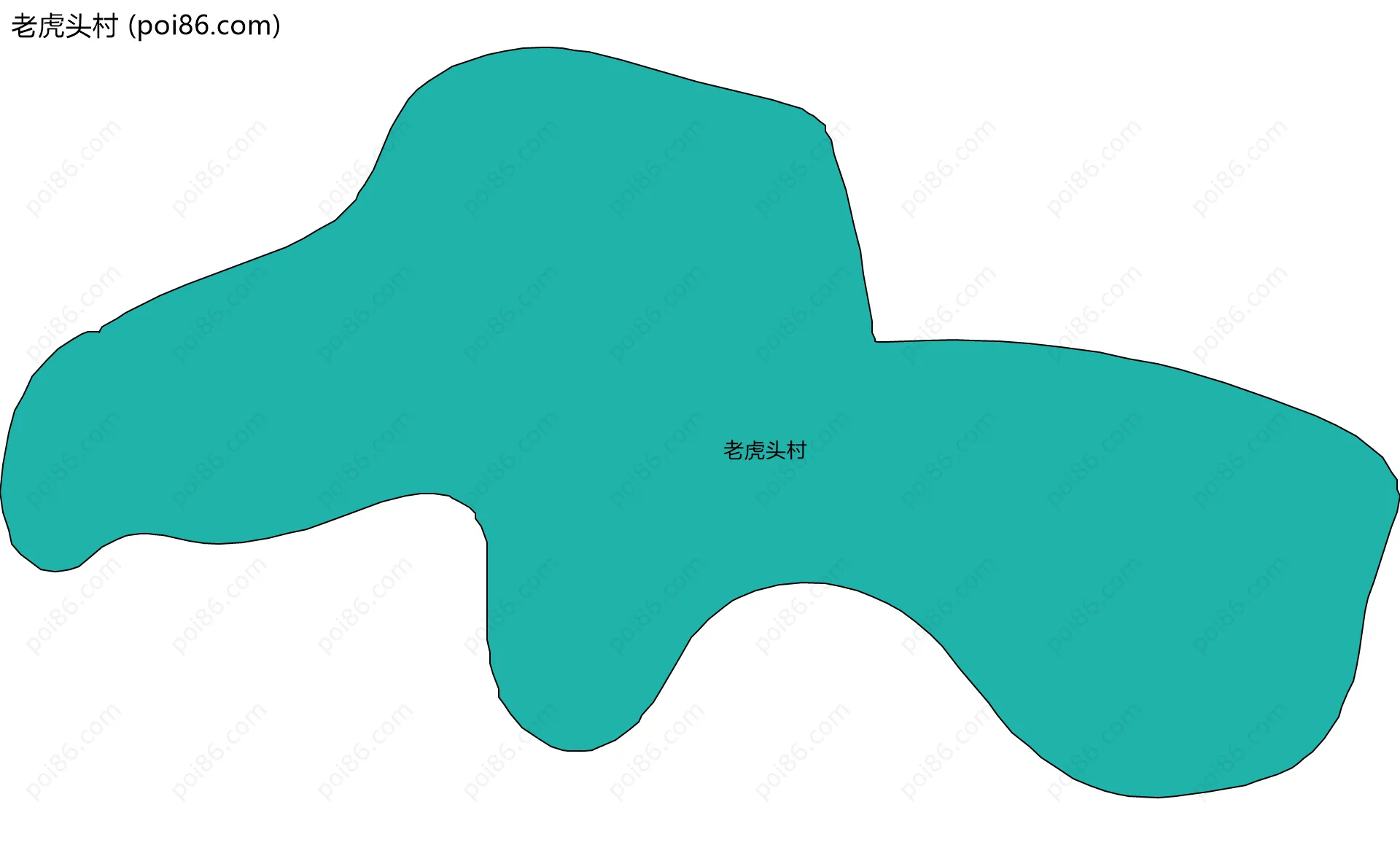 老虎头村边界地图