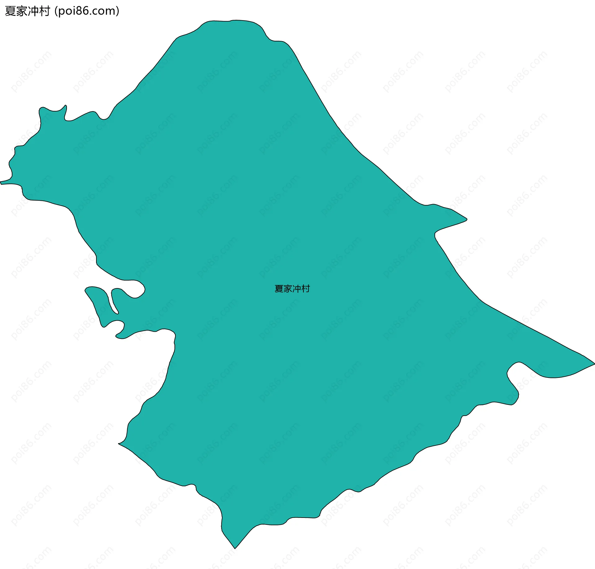 夏家冲村边界地图