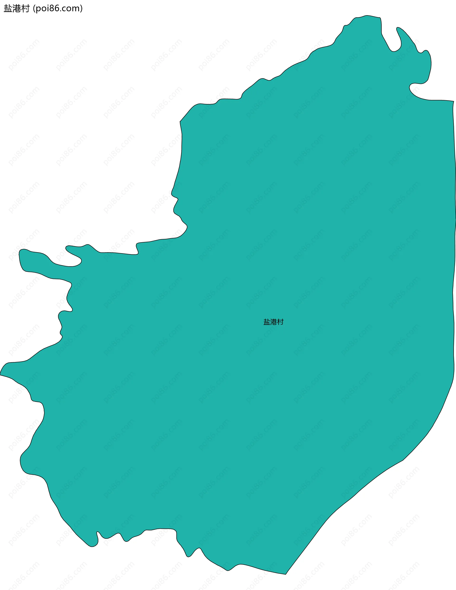 盐港村边界地图
