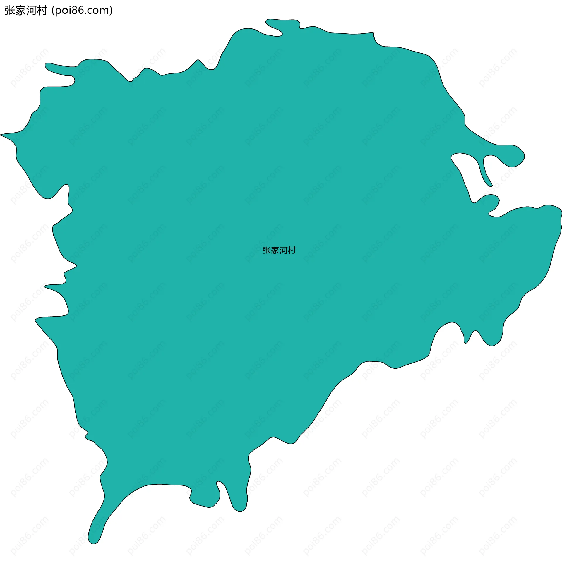 张家河村边界地图