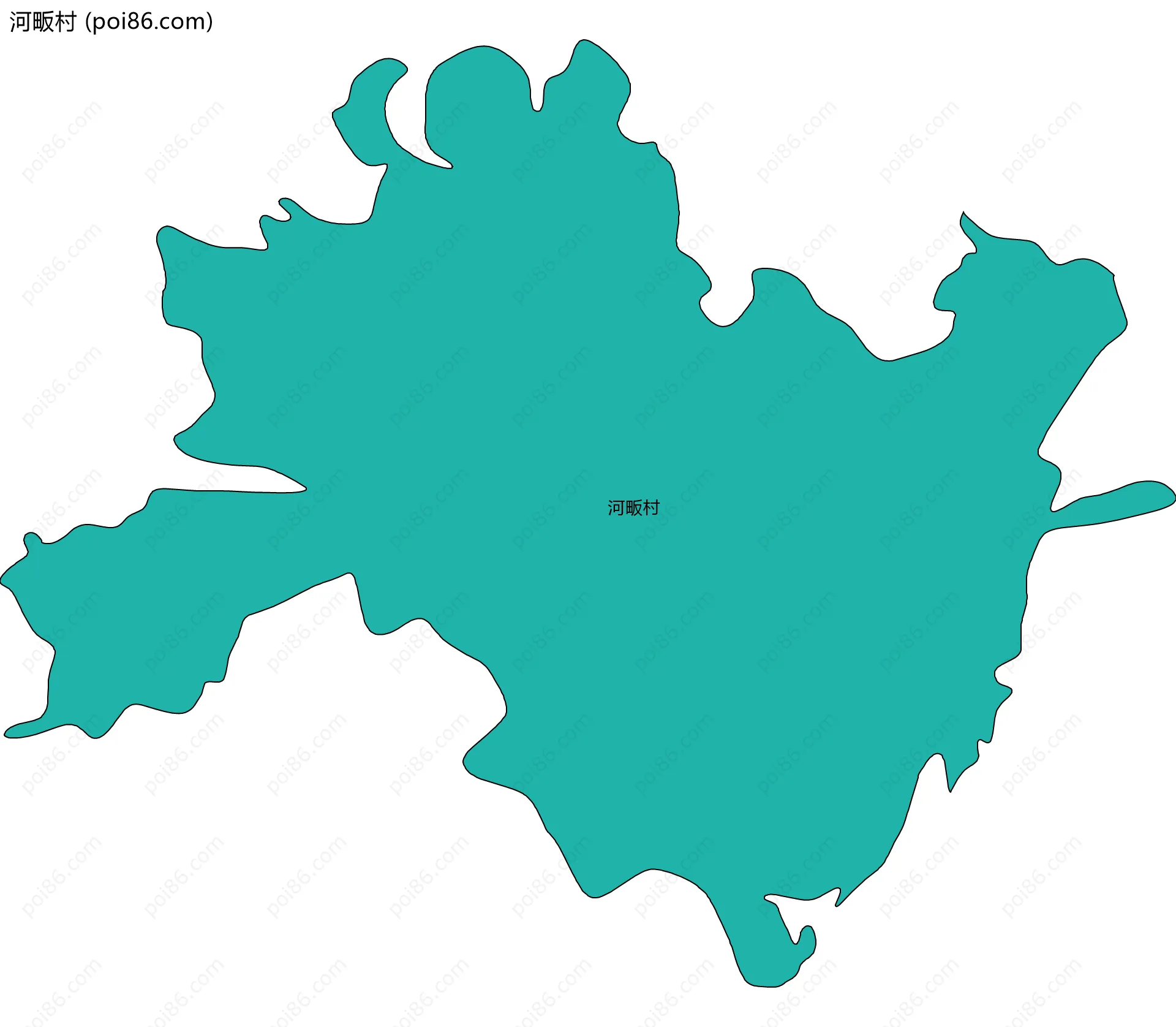 河畈村边界地图