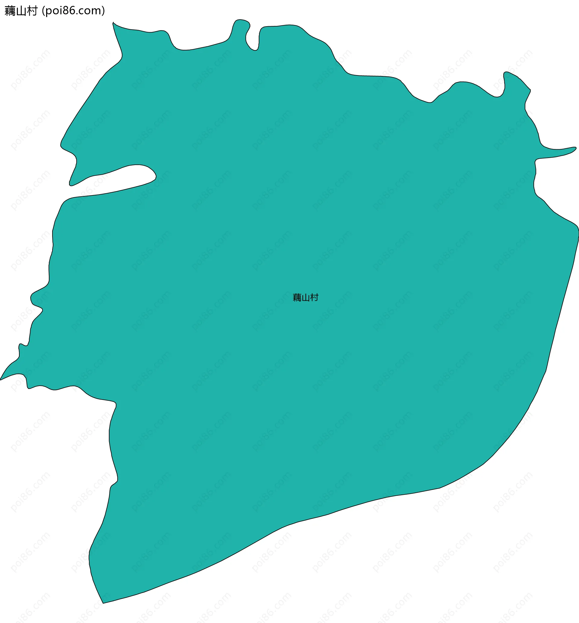 藕山村边界地图