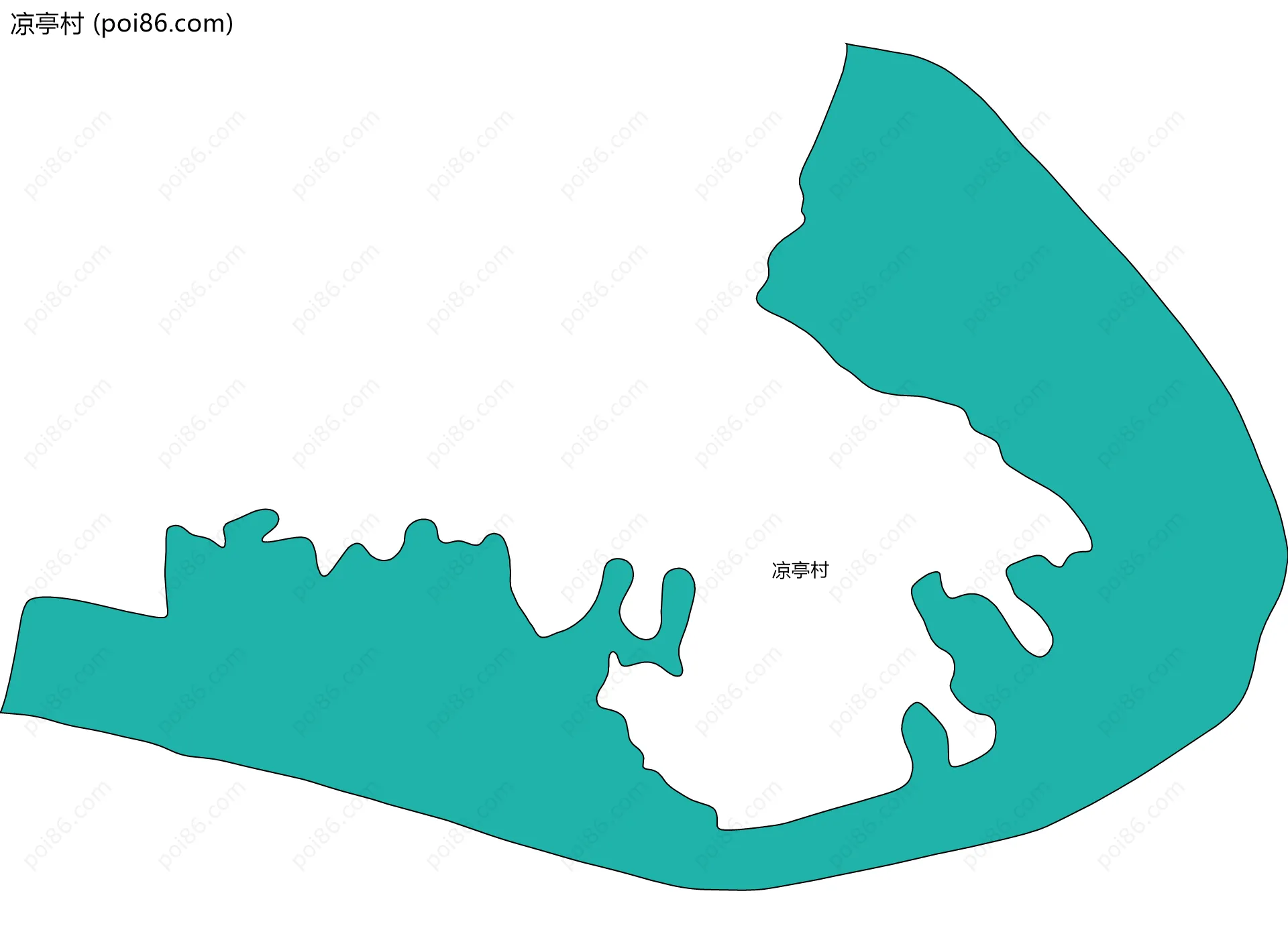 凉亭村边界地图