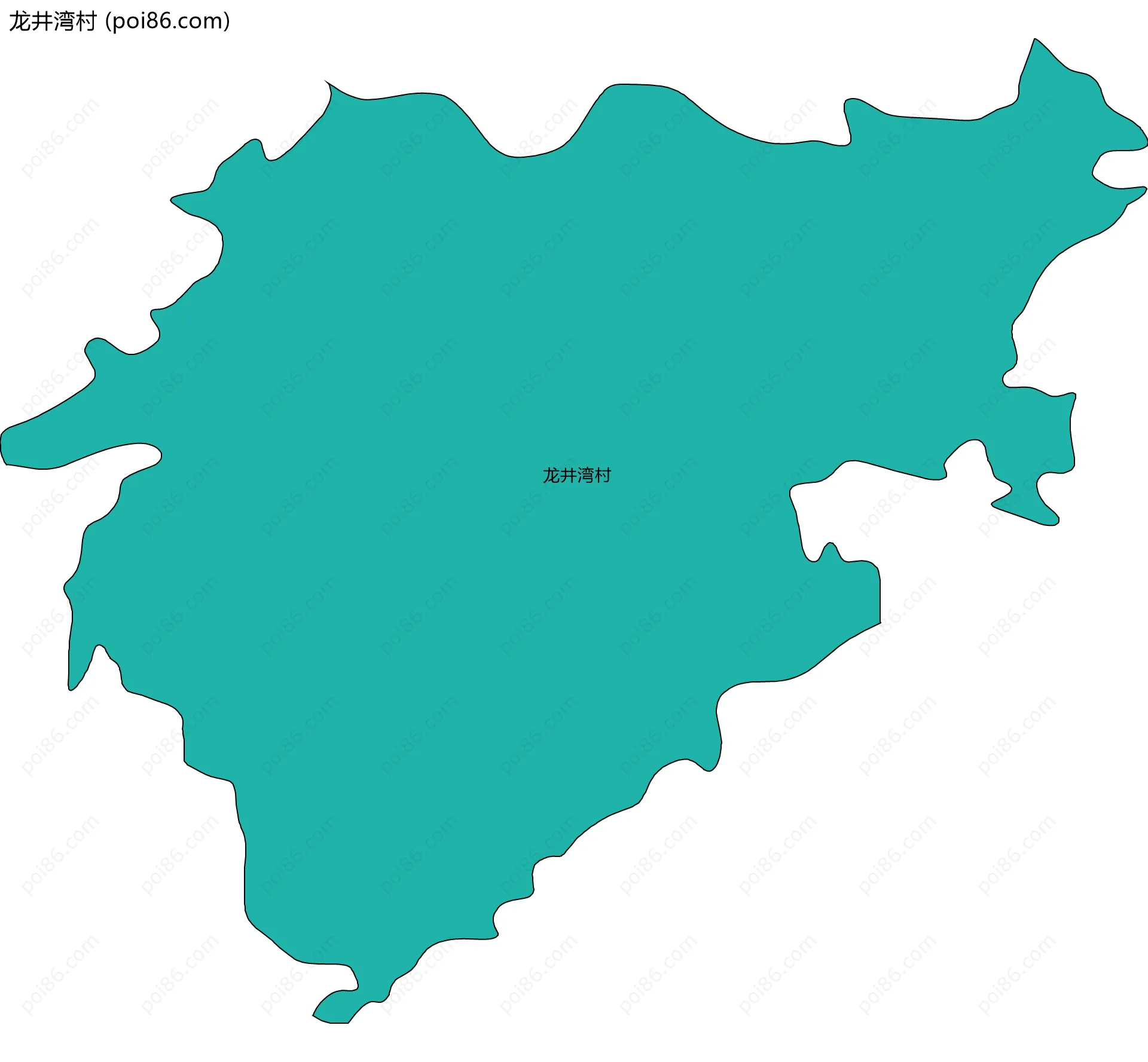 龙井湾村边界地图