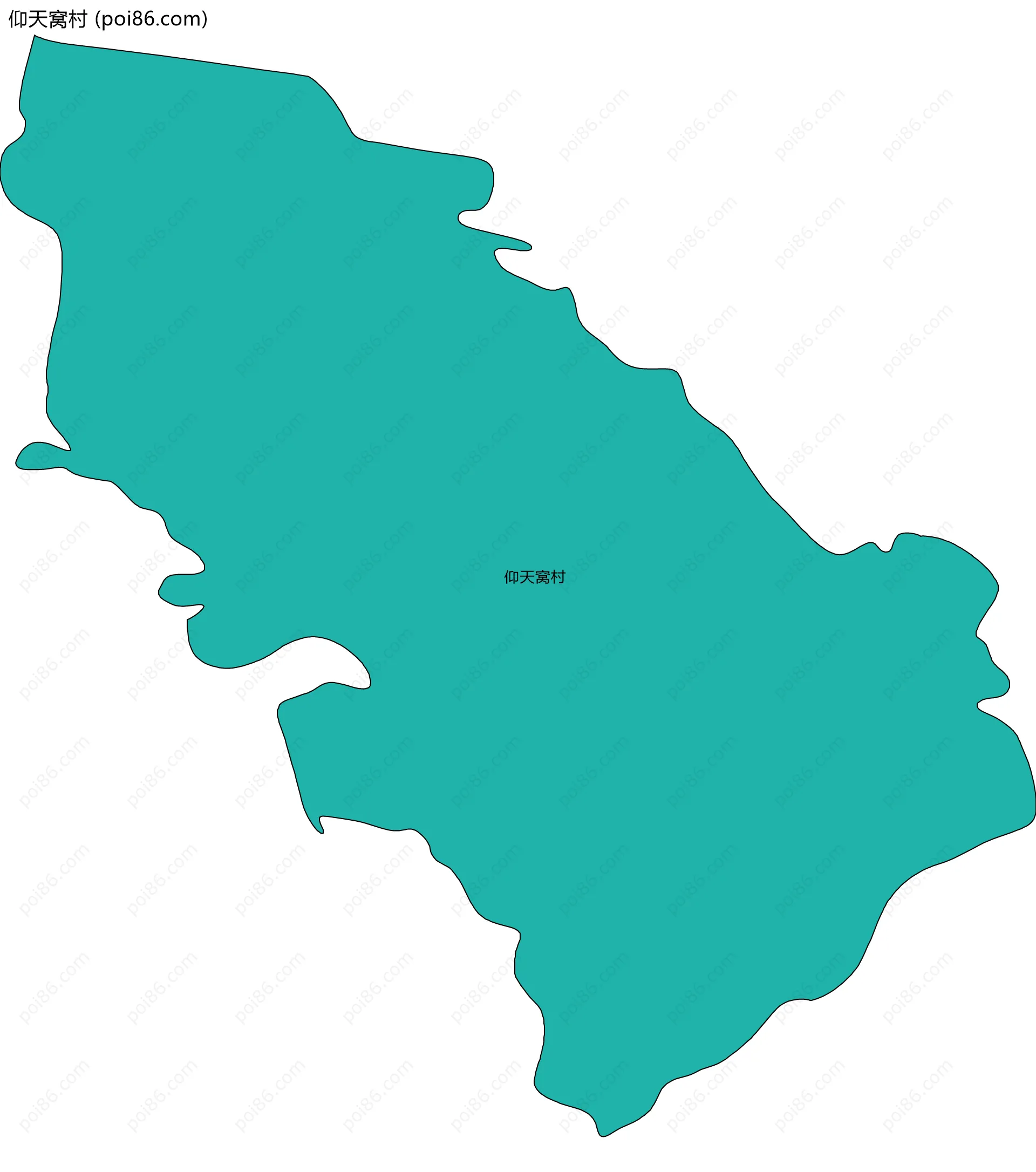 仰天窝村边界地图