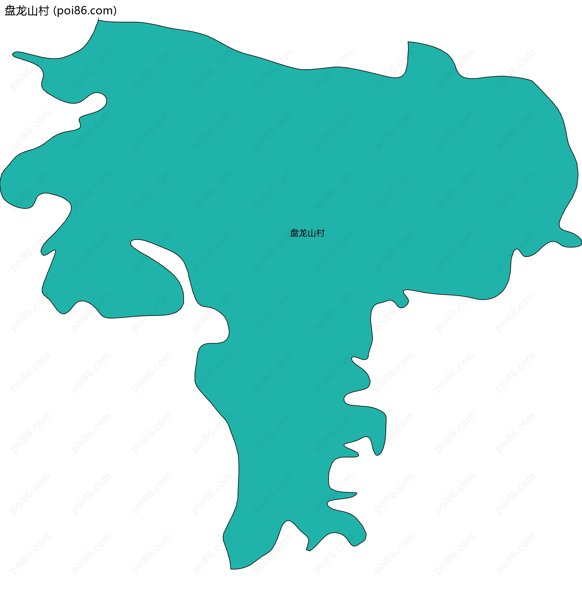 盘龙山村边界地图