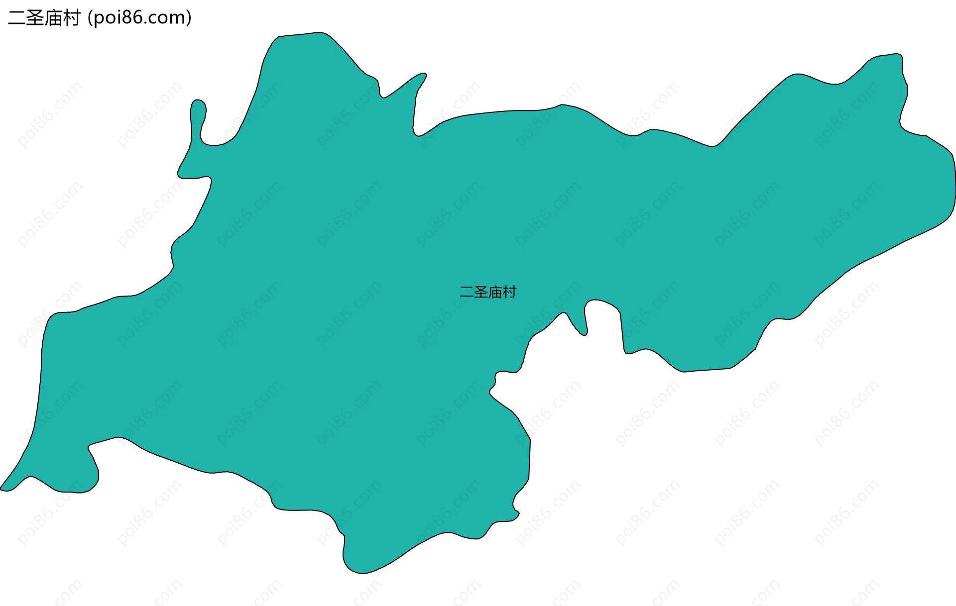 二圣庙村边界地图