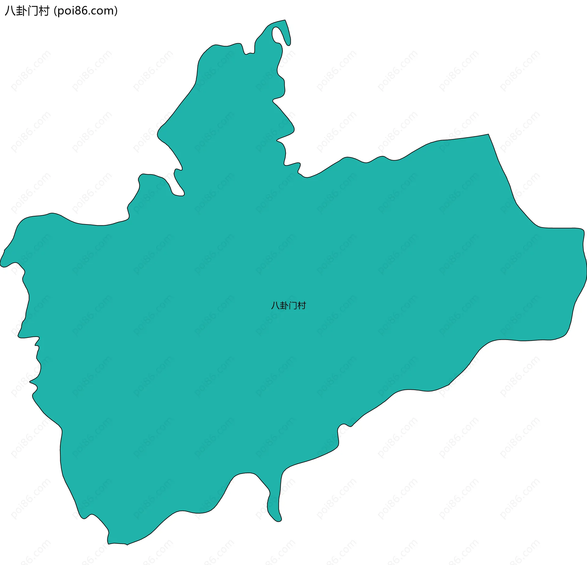 八卦门村边界地图