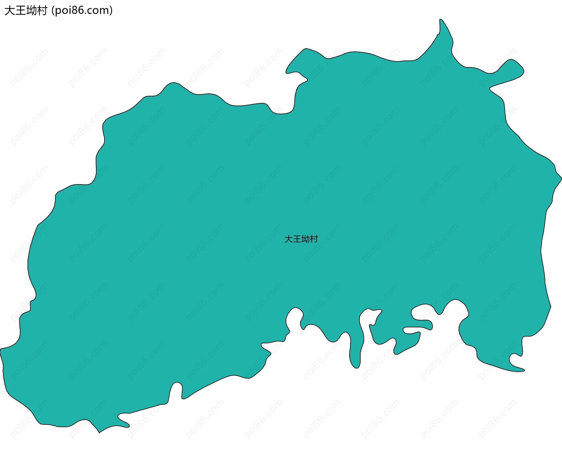 大王坳村边界地图