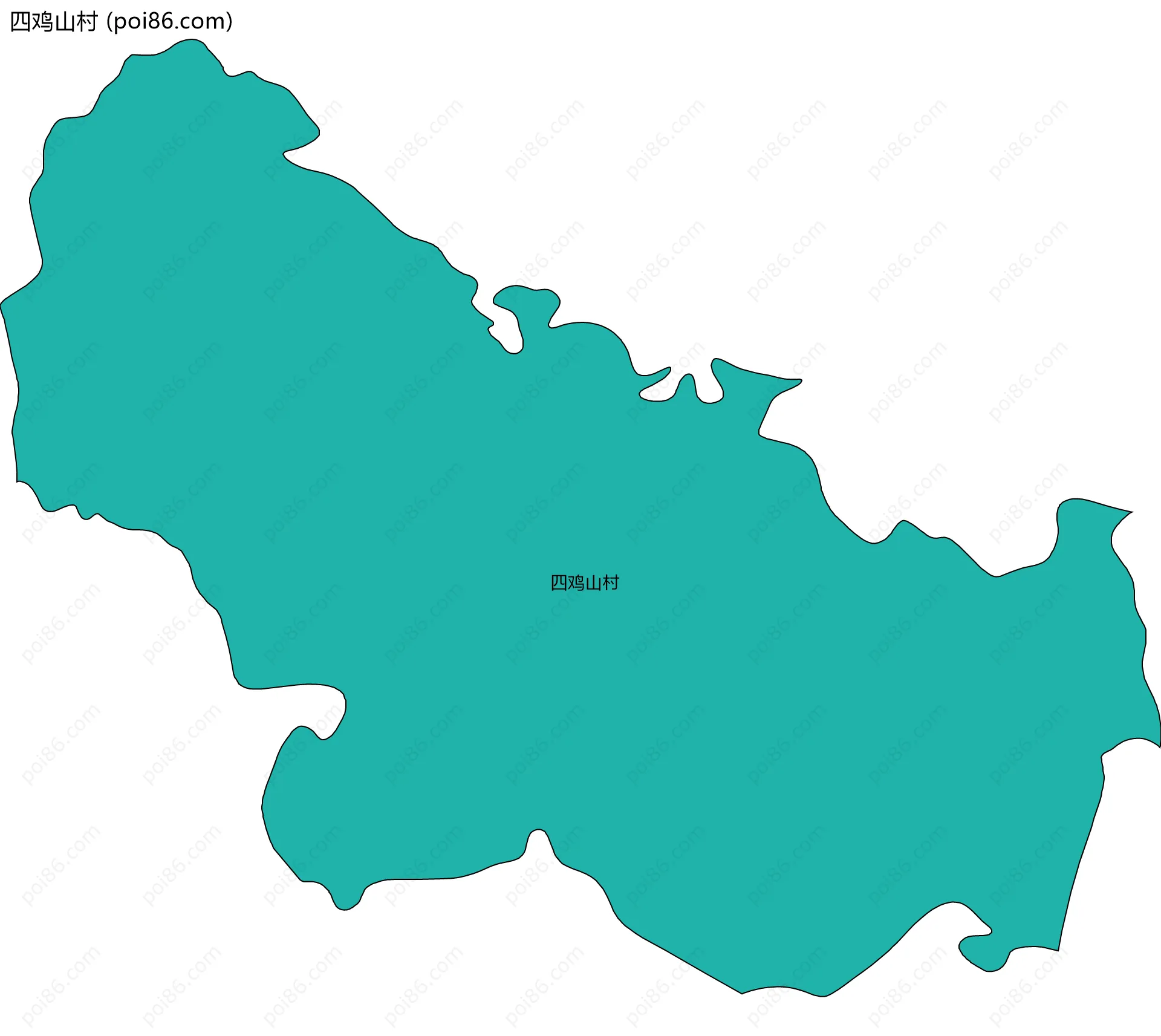 四鸡山村边界地图