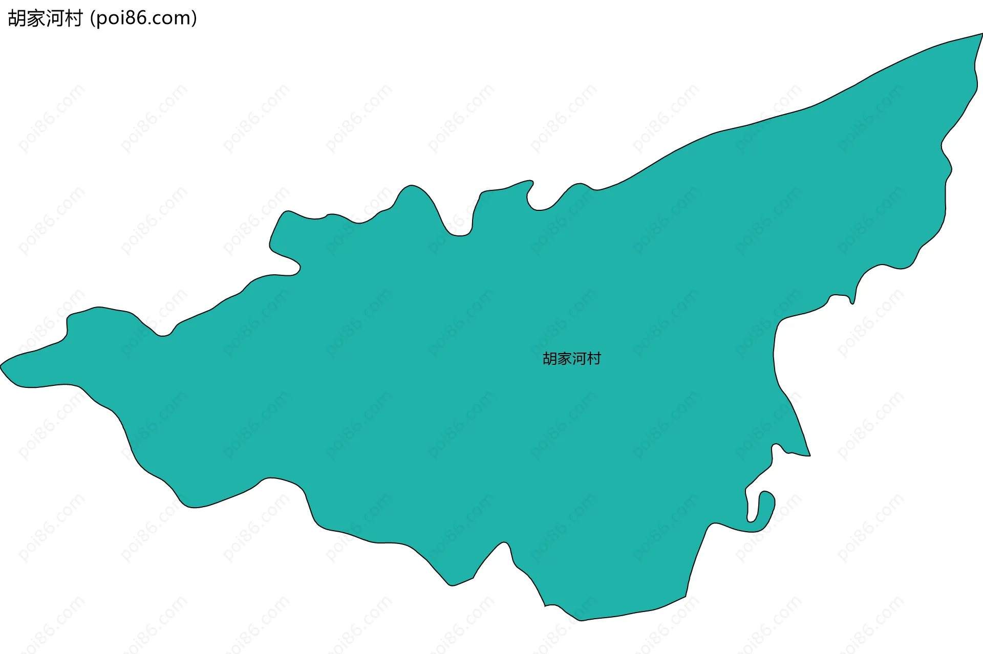胡家河村边界地图