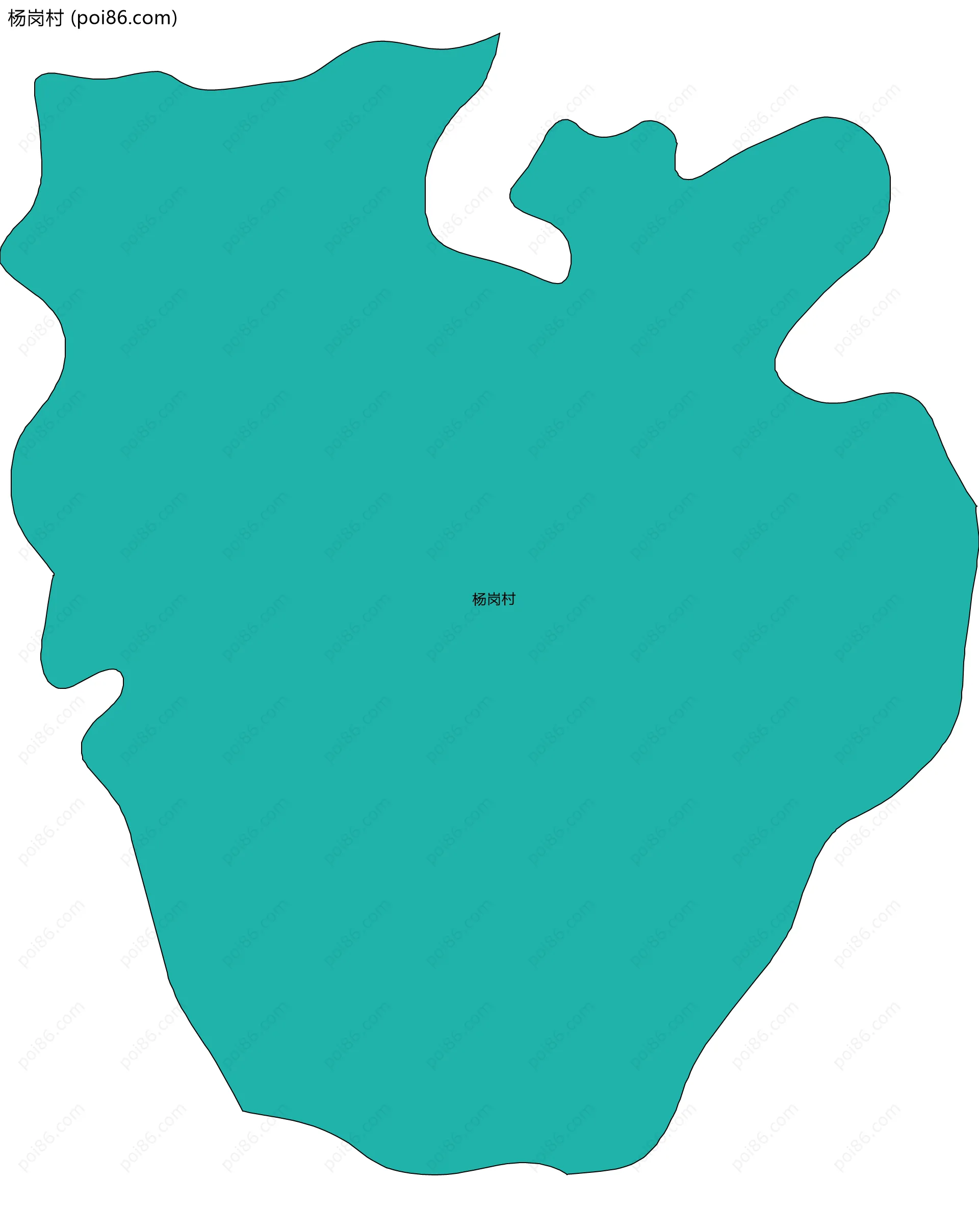 杨岗村边界地图