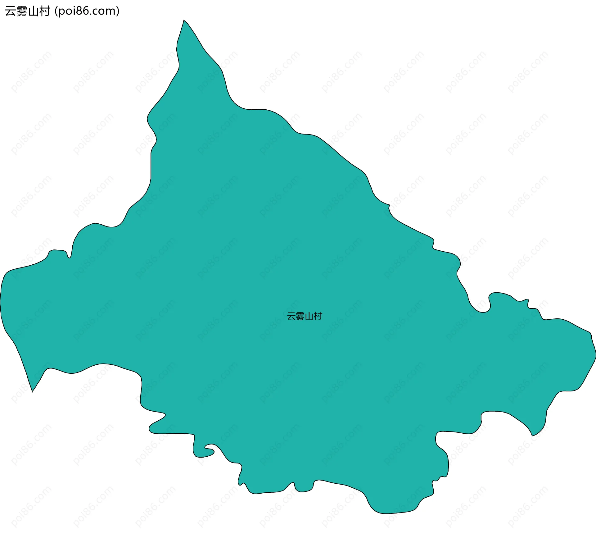 云雾山村边界地图