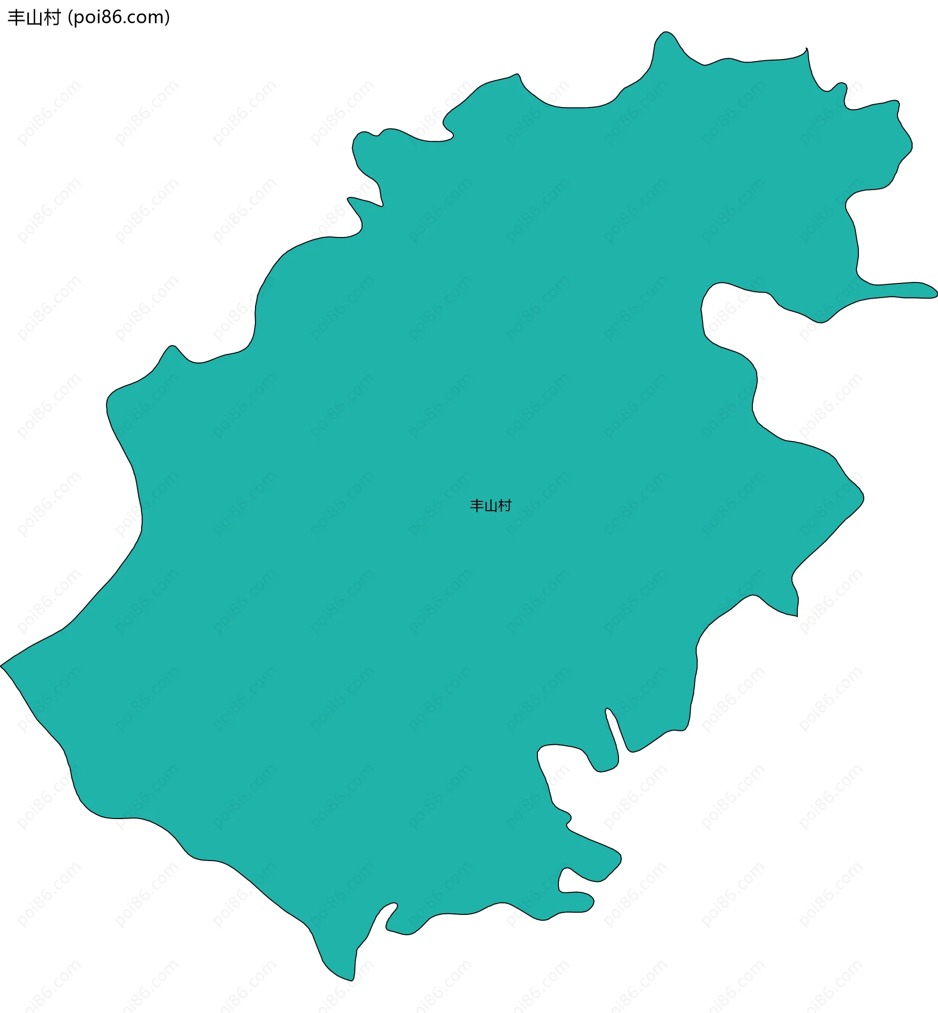 丰山村边界地图