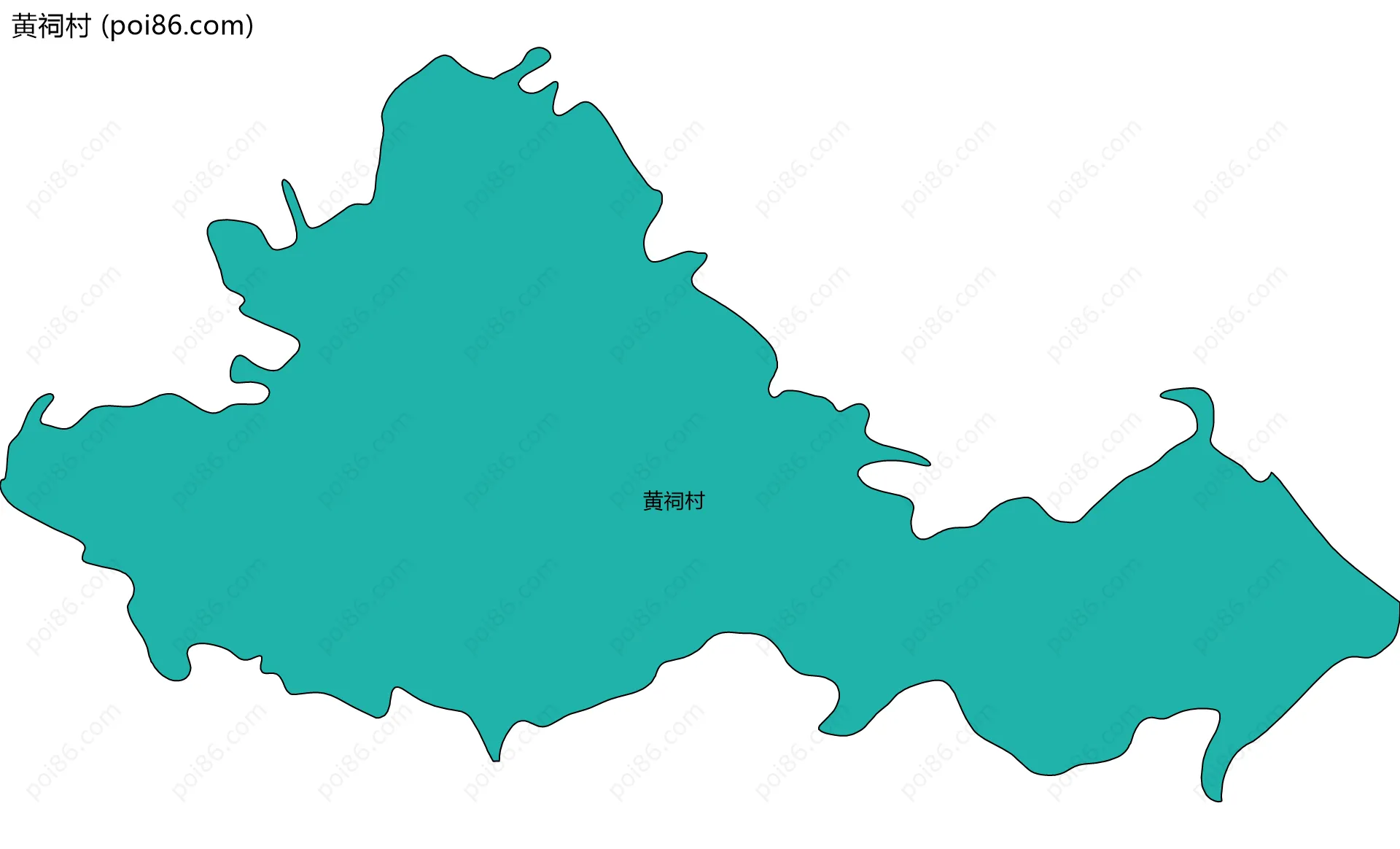 黄祠村边界地图