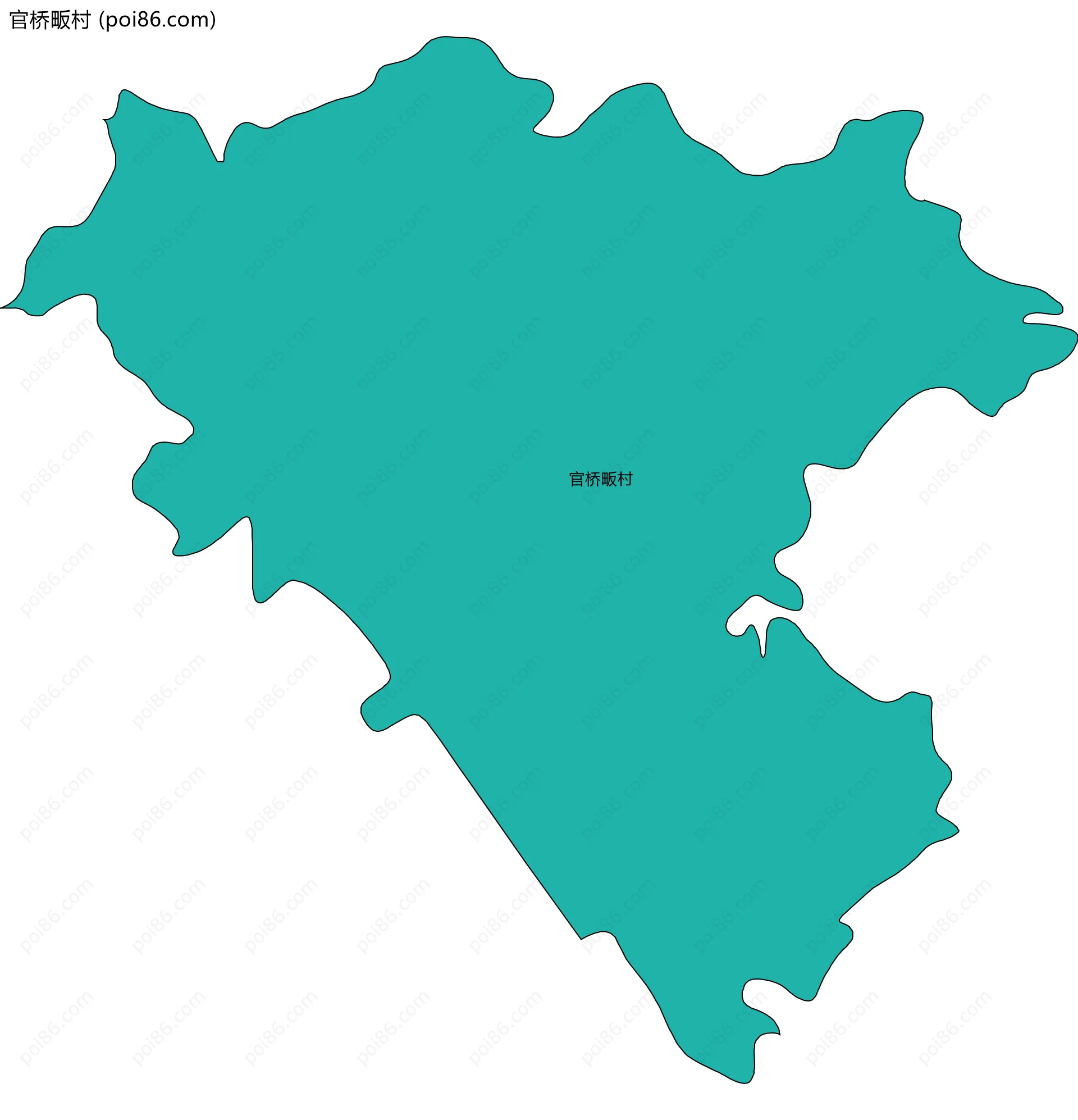 官桥畈村边界地图