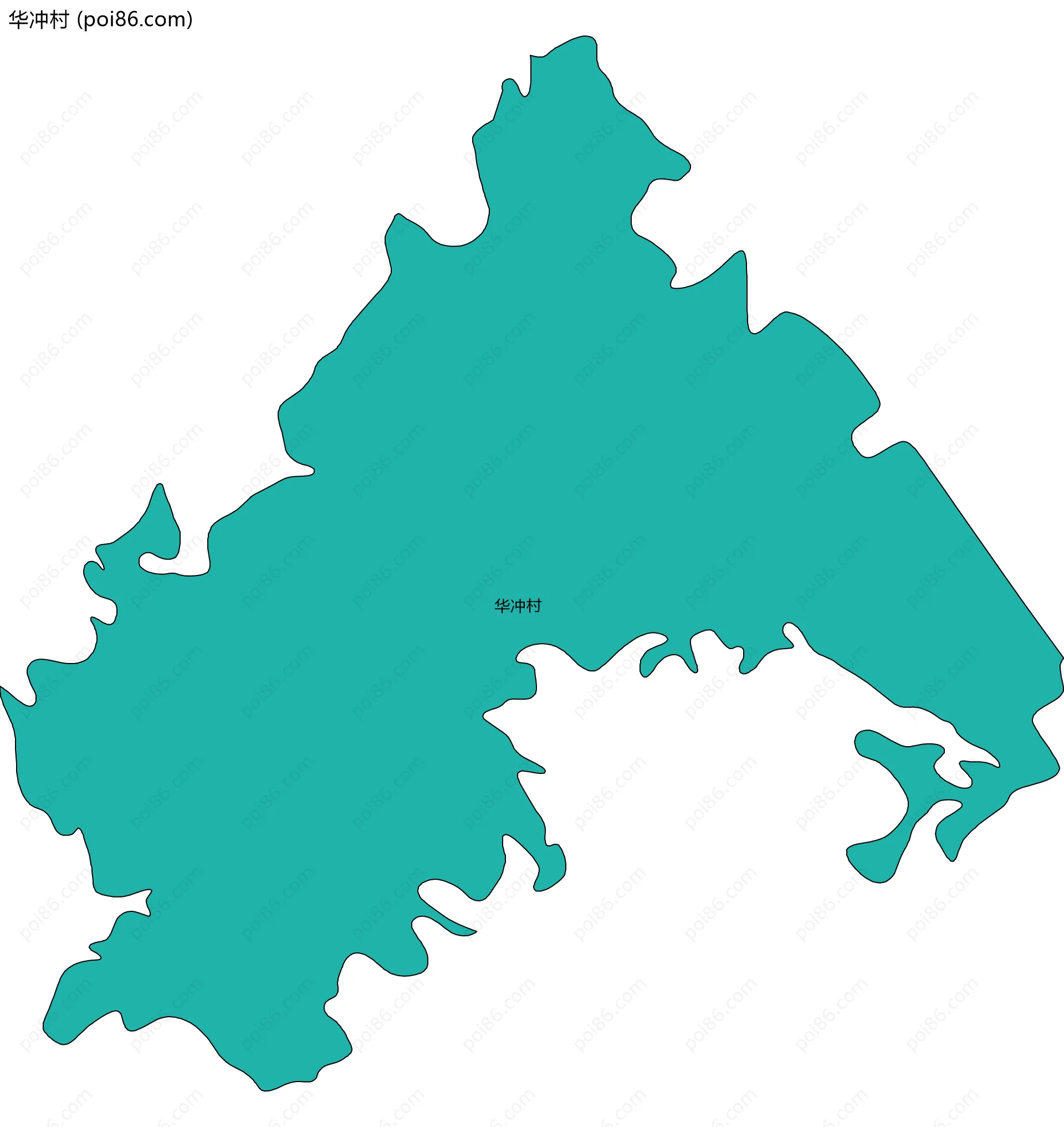 华冲村边界地图