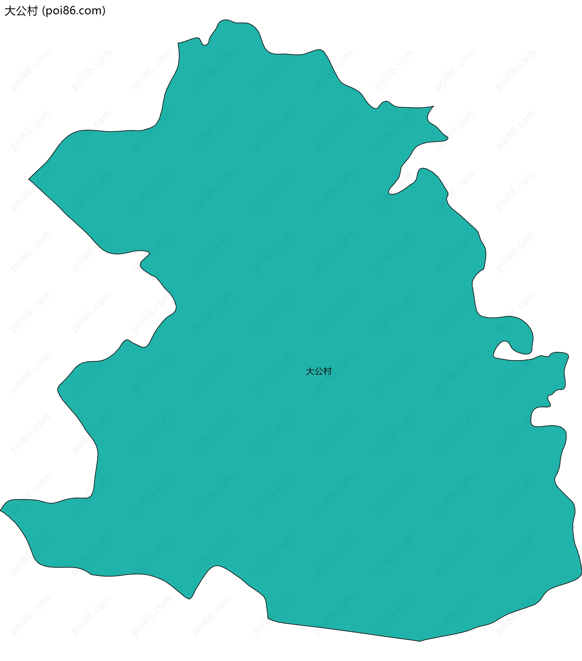 大公村边界地图