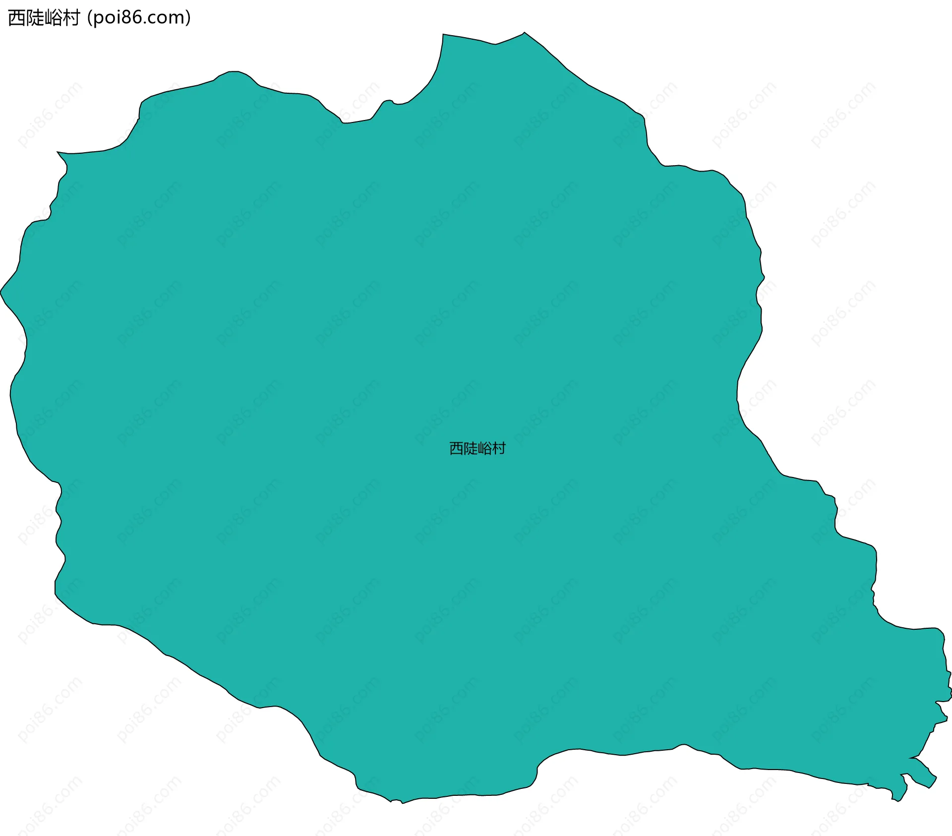 西陡峪村边界地图