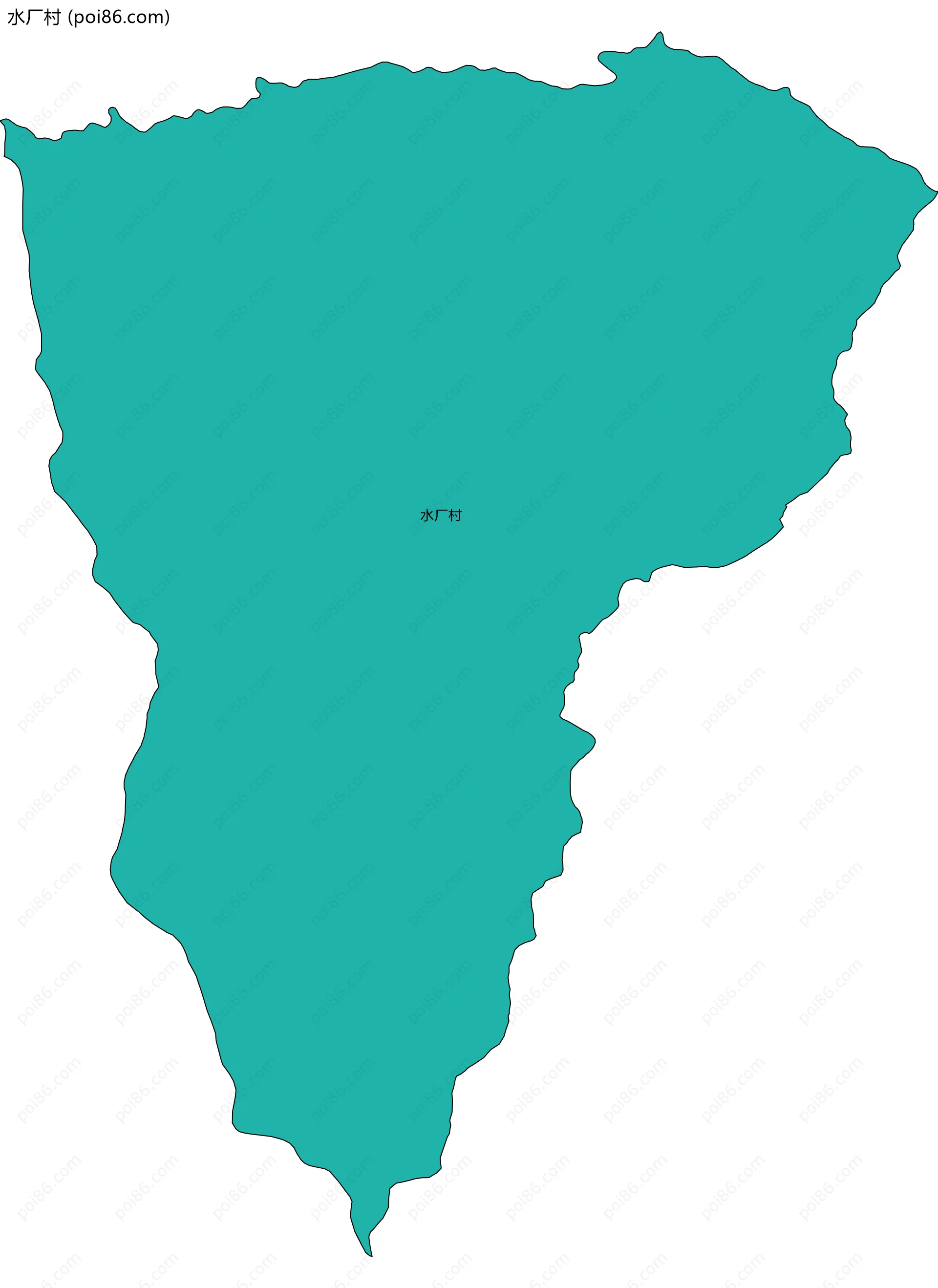 水厂村边界地图