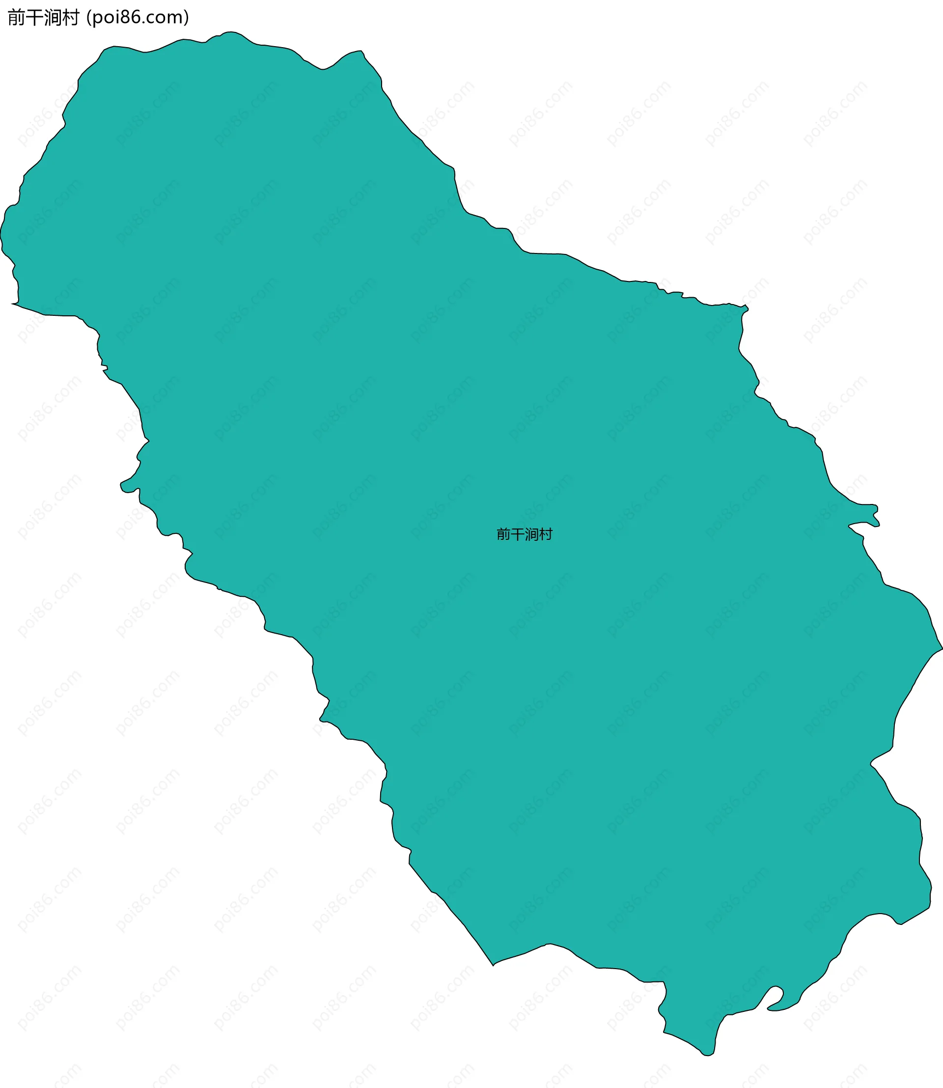 前干涧村边界地图