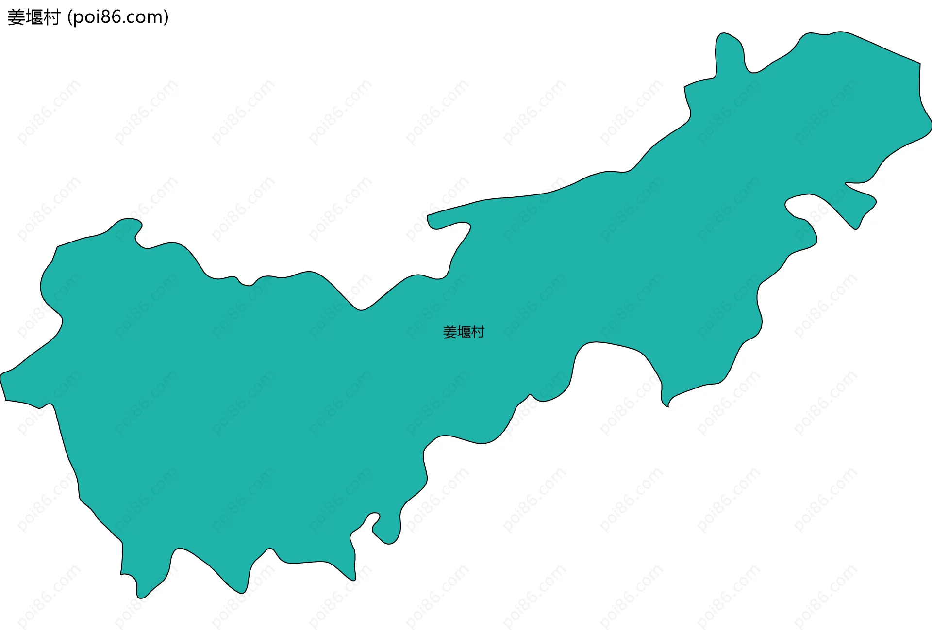 姜堰村边界地图
