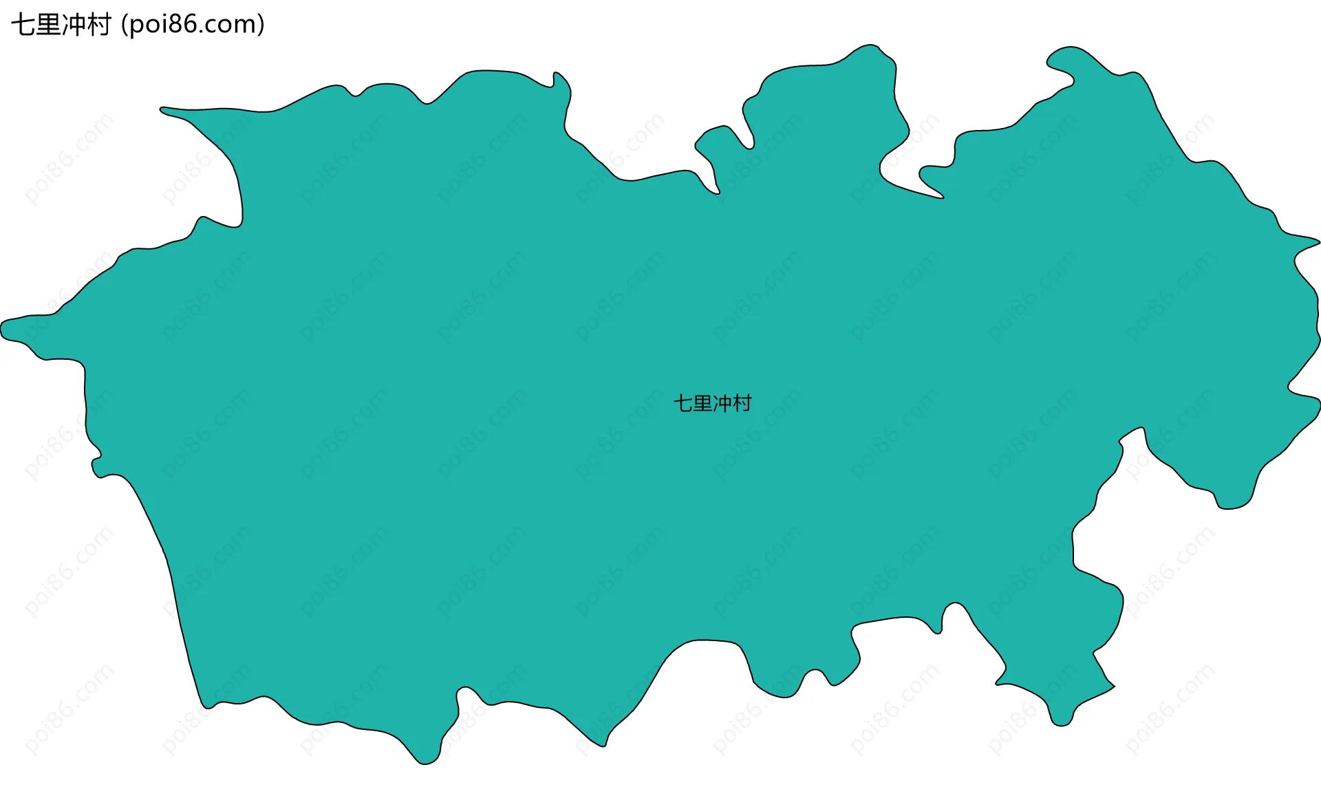 七里冲村边界地图