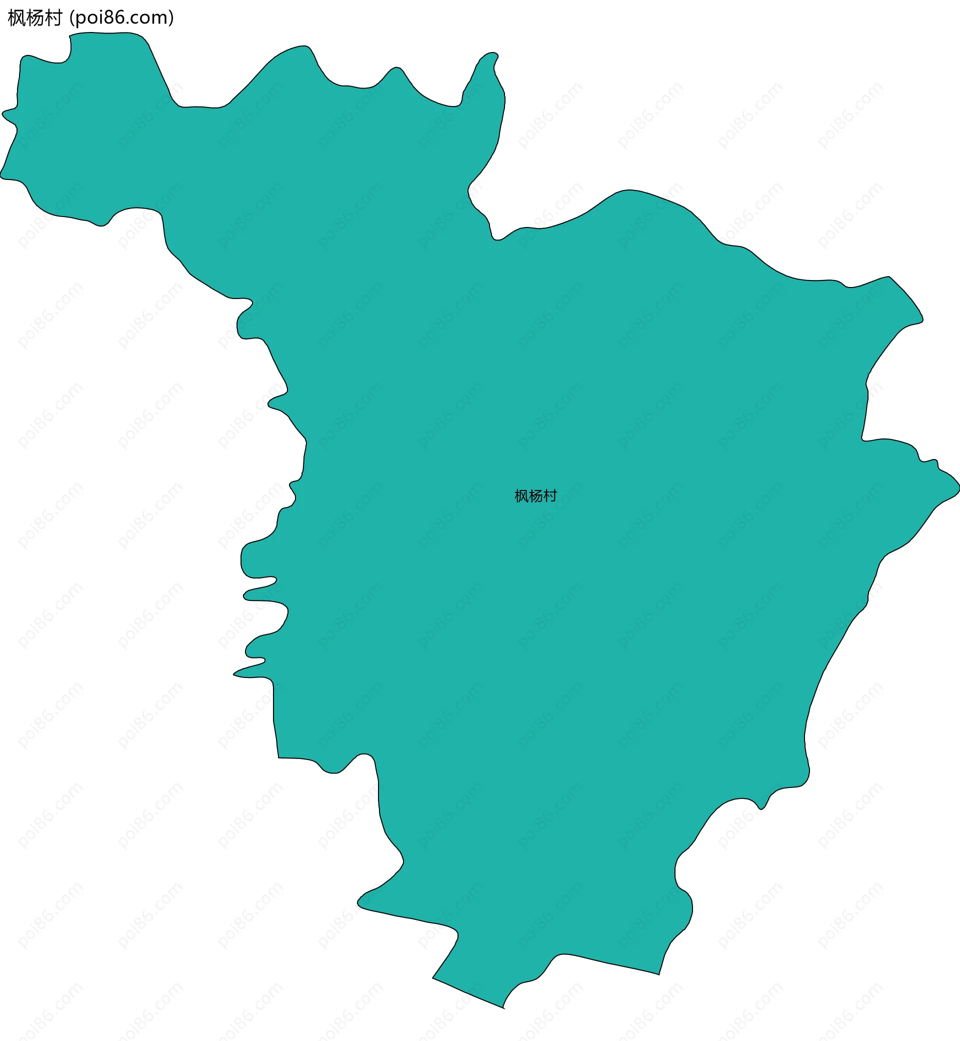 枫杨村边界地图