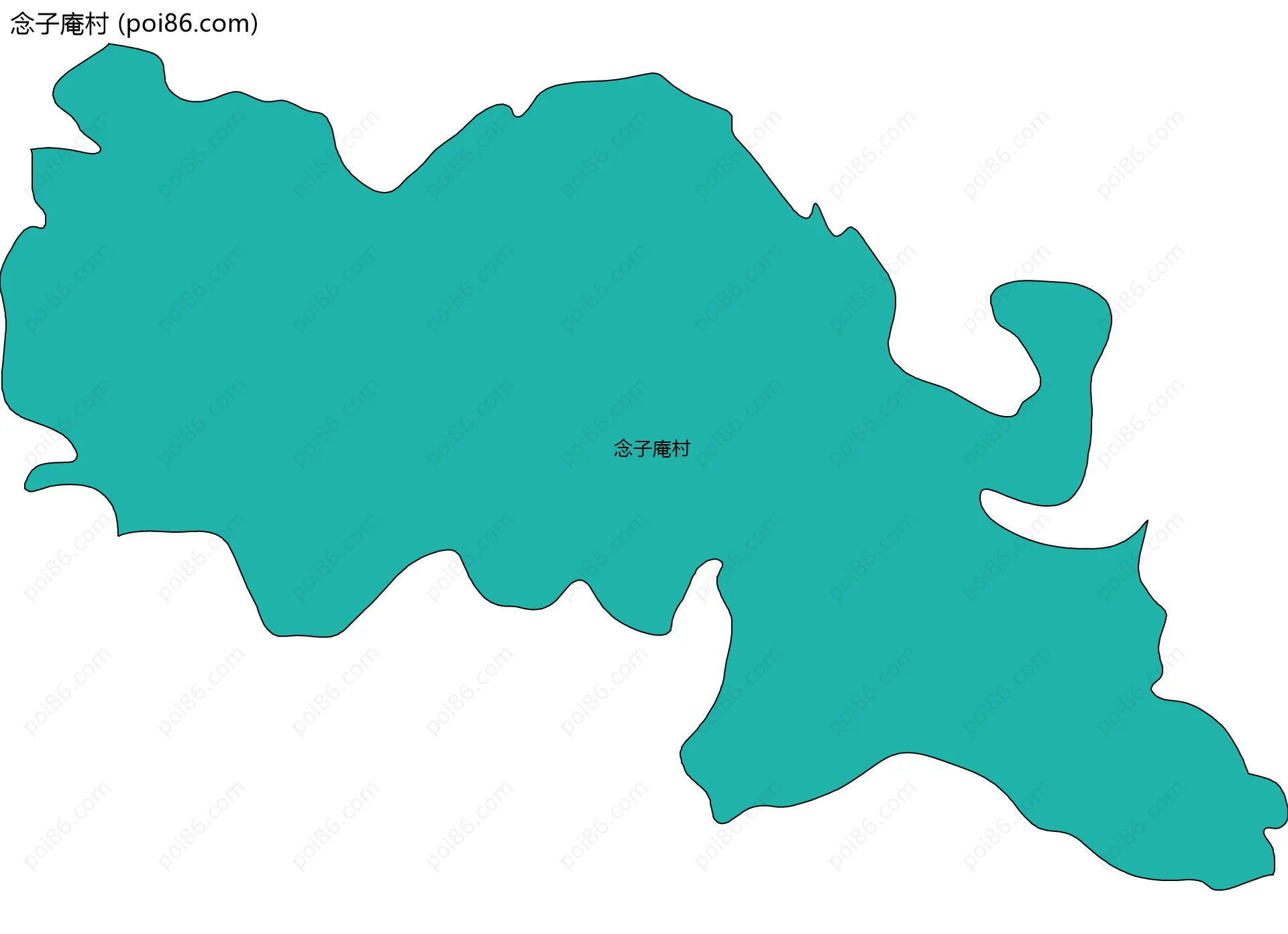 念子庵村边界地图
