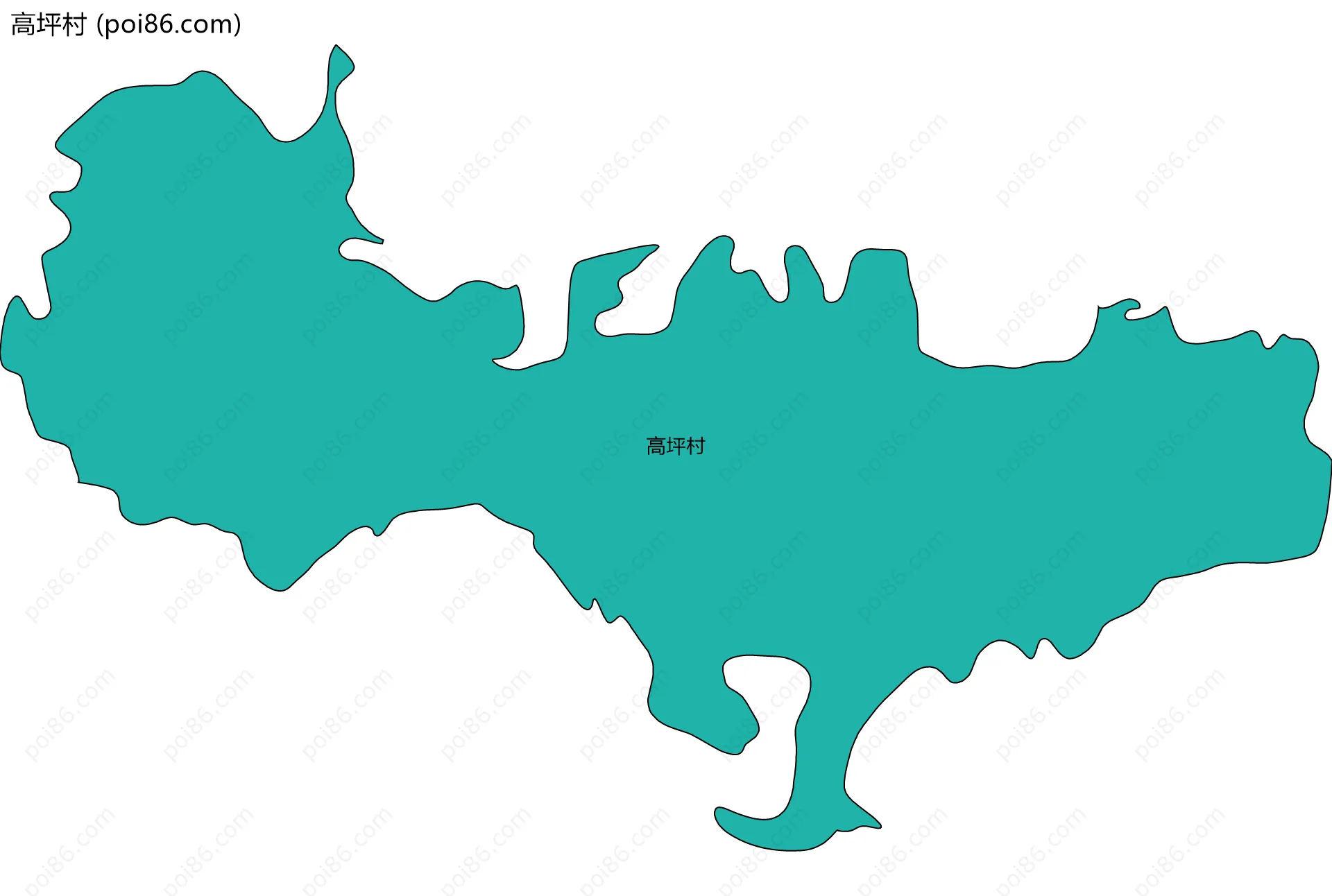 高坪村边界地图