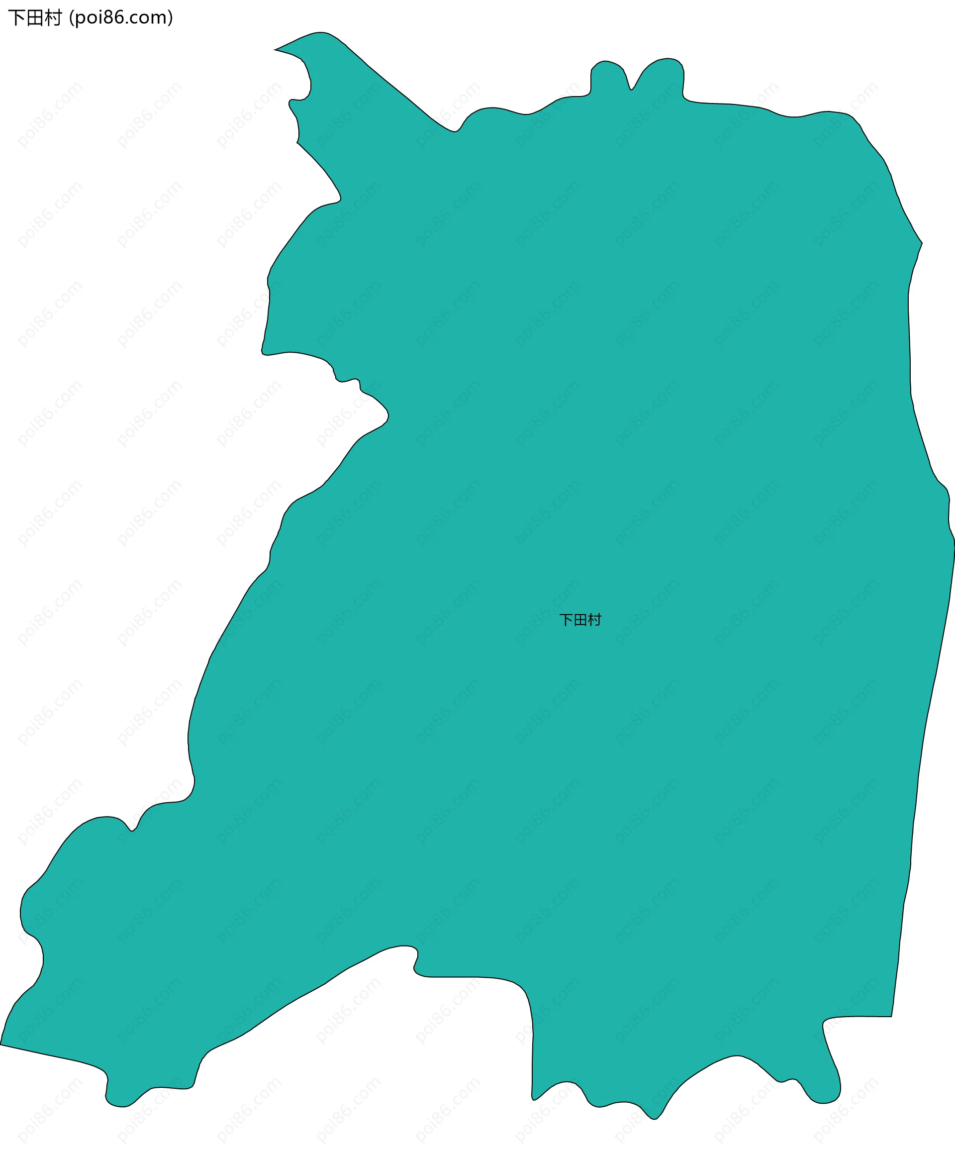 下田村边界地图