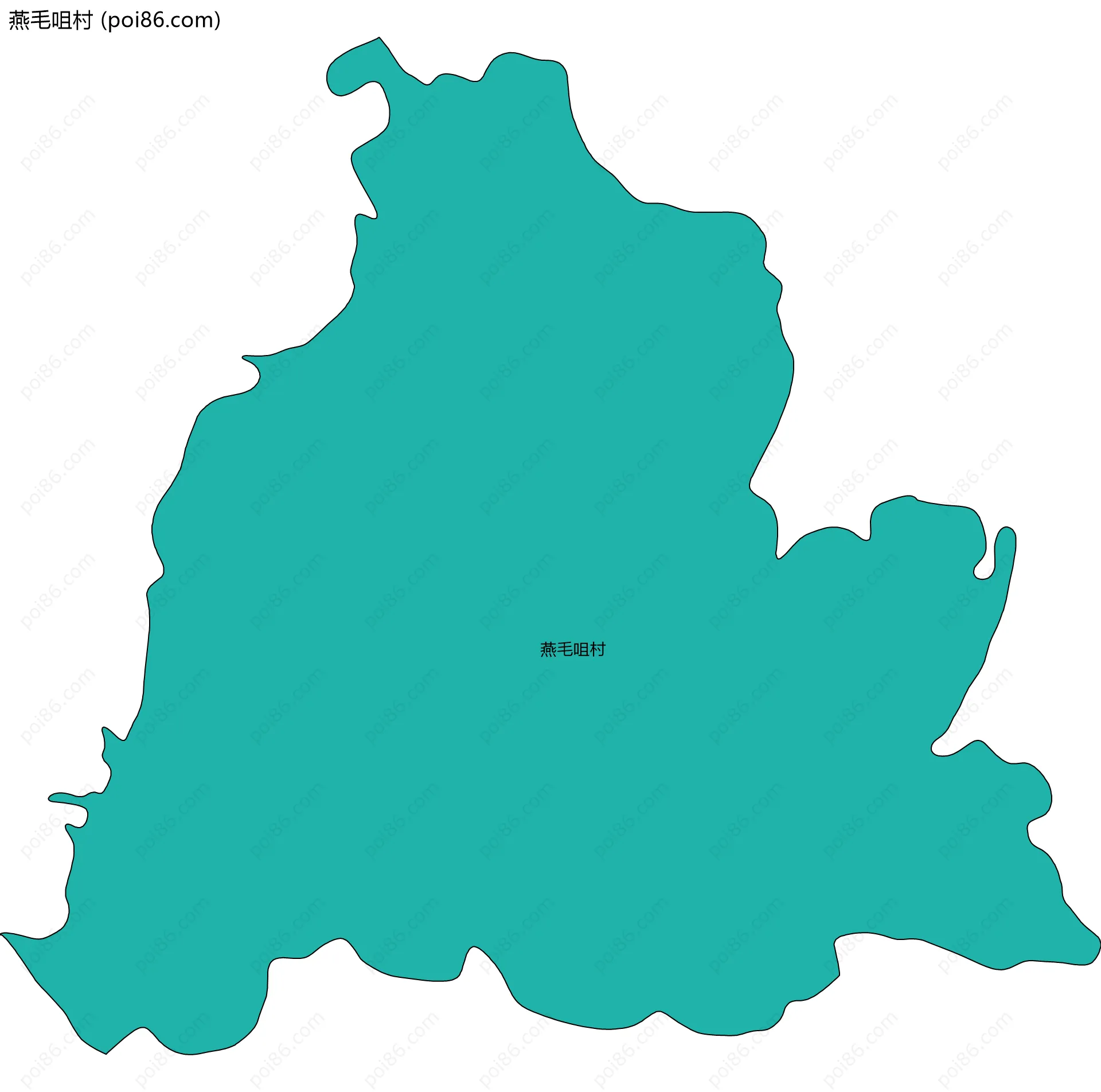 燕毛咀村边界地图