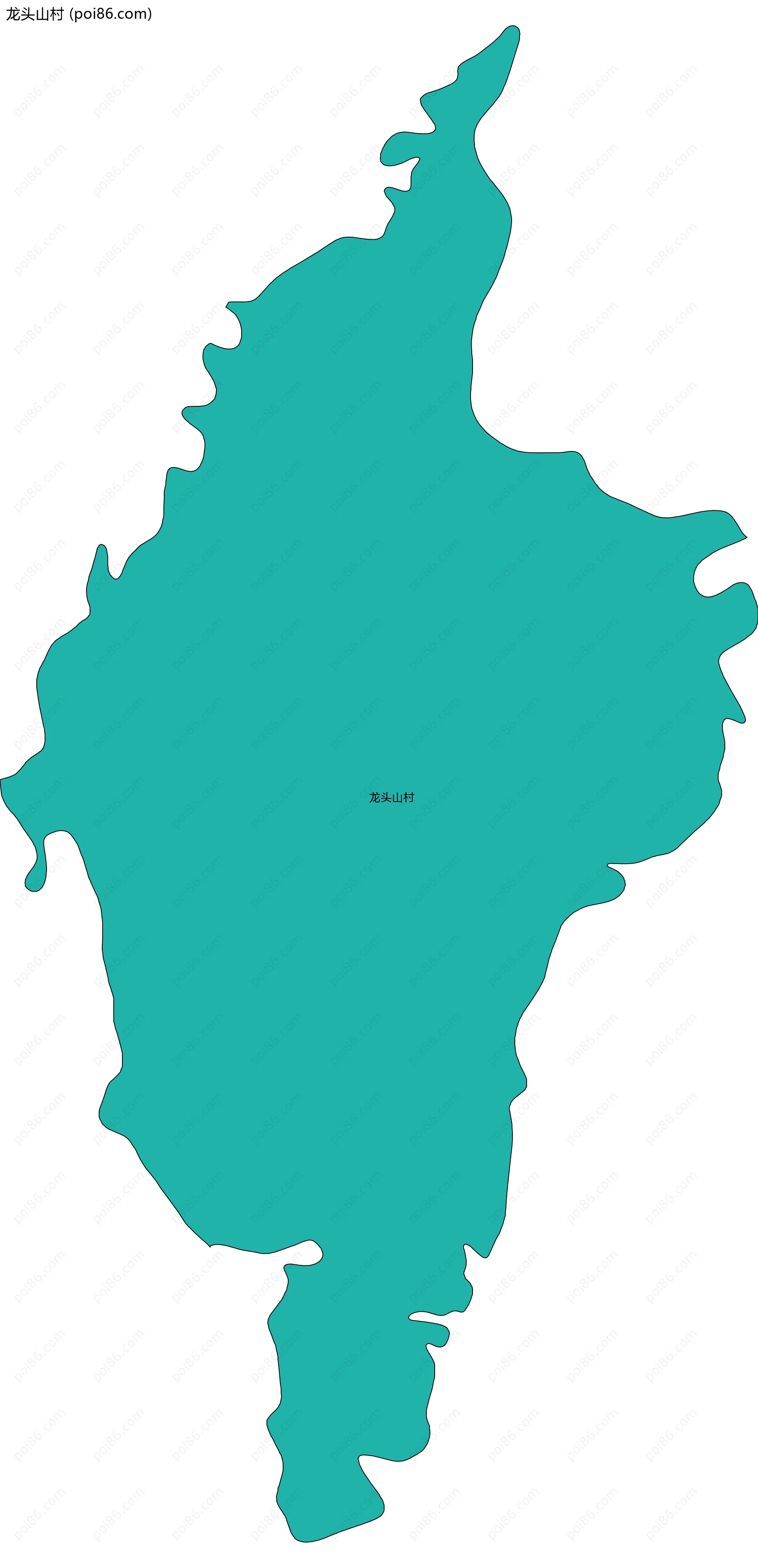 龙头山村边界地图