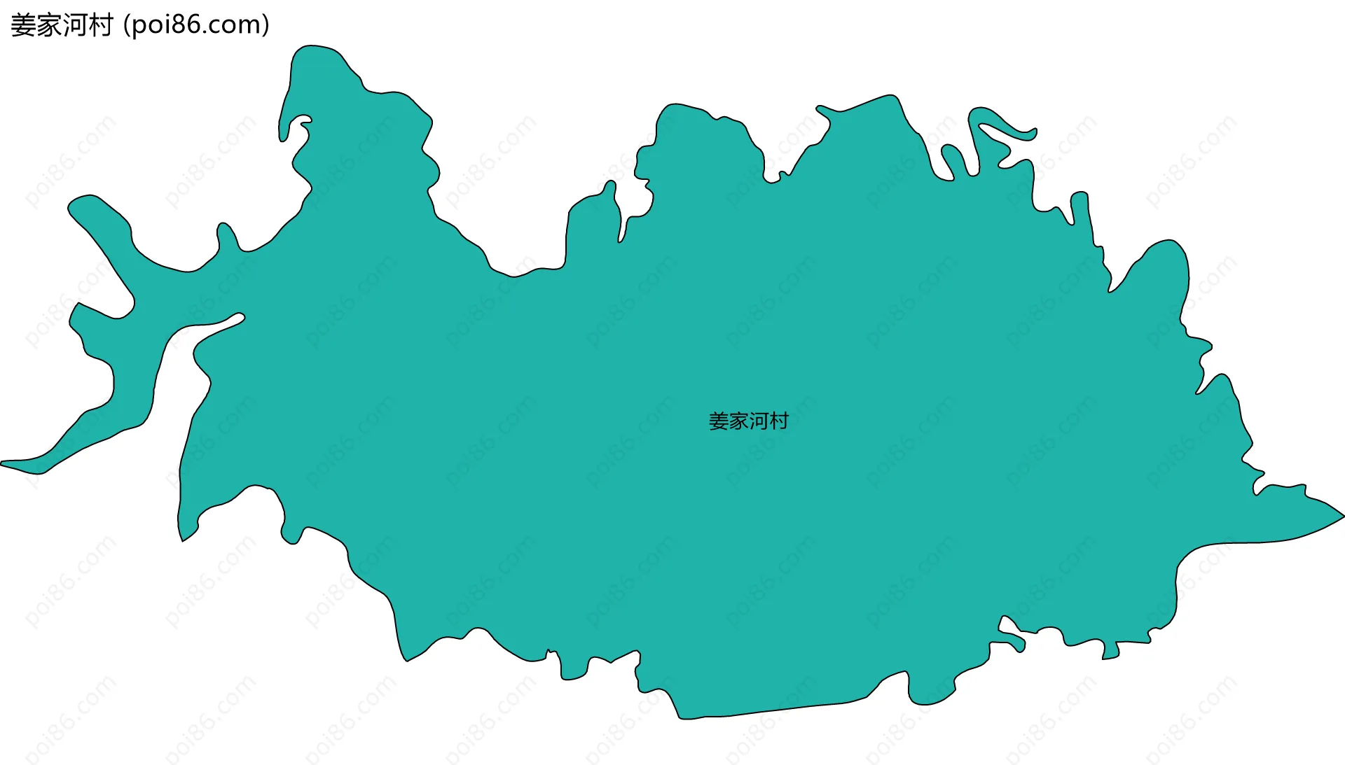 姜家河村边界地图
