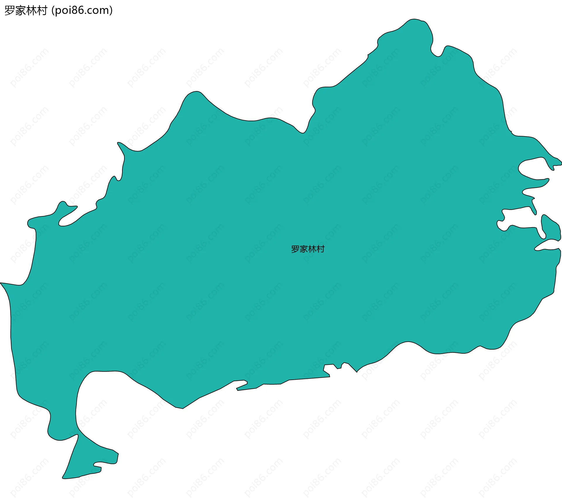 罗家林村边界地图