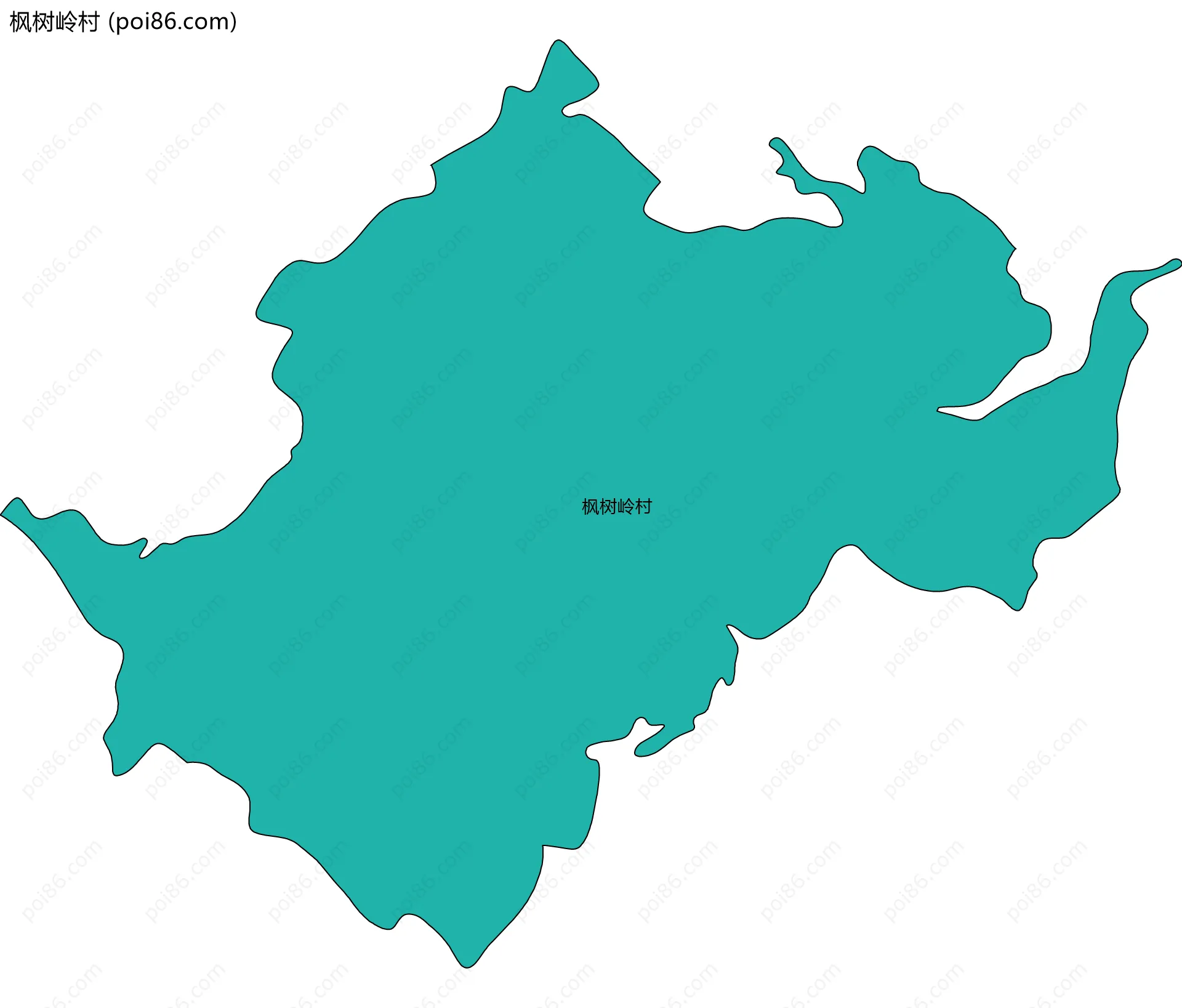 枫树岭村边界地图
