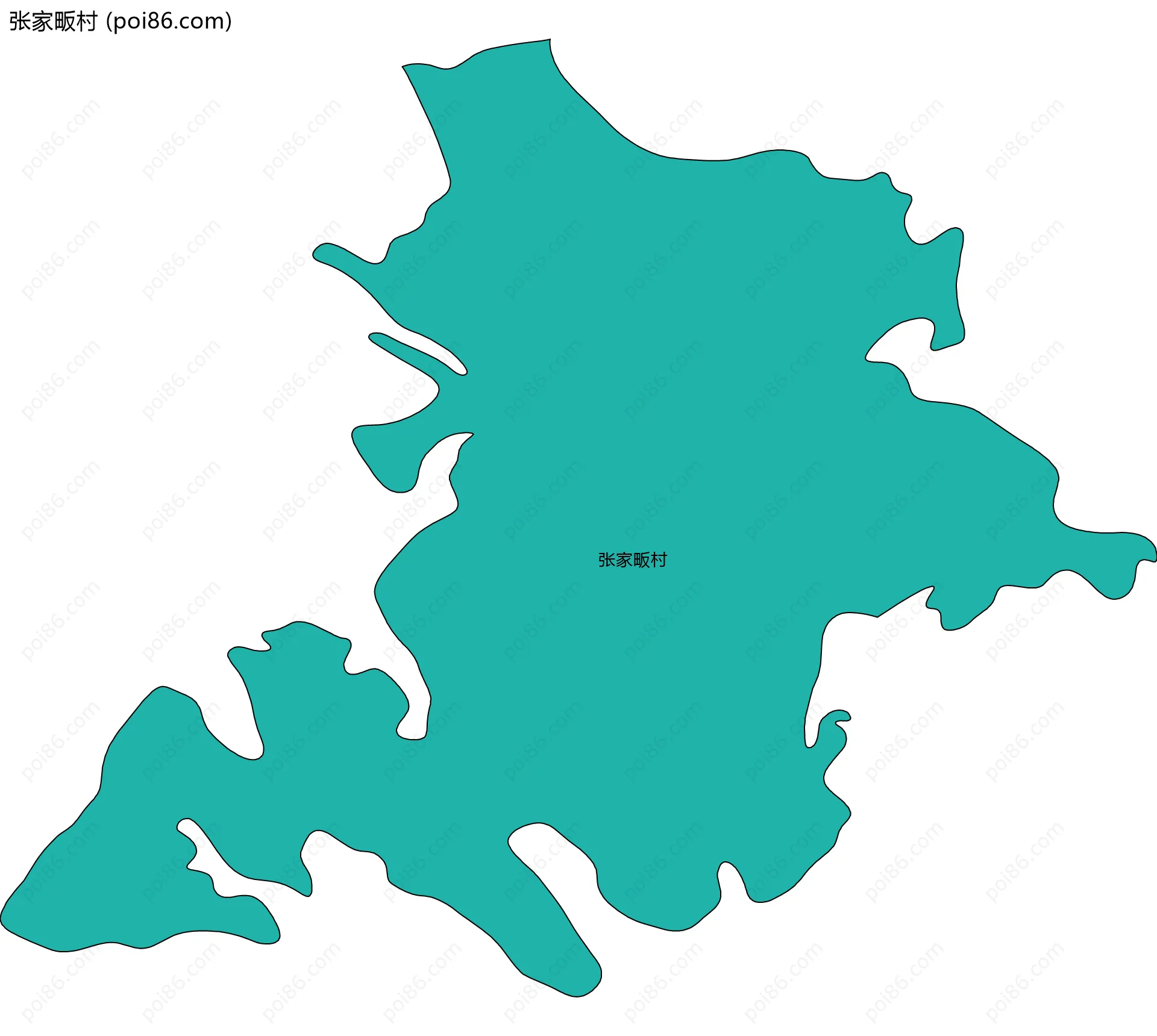 张家畈村边界地图