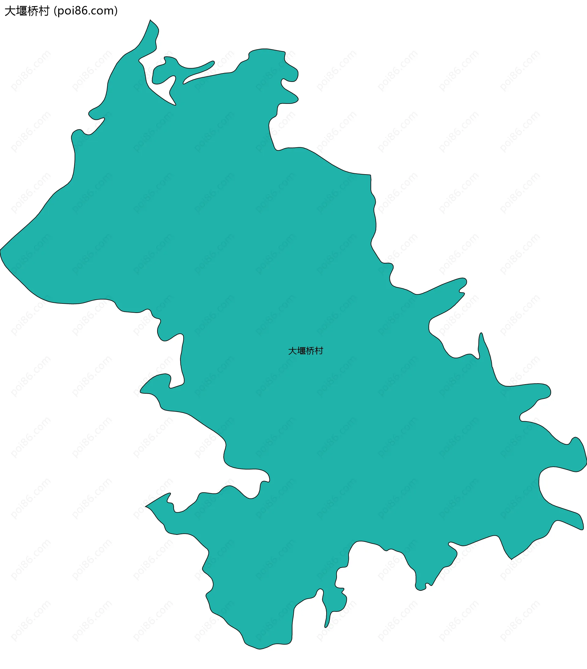 大堰桥村边界地图