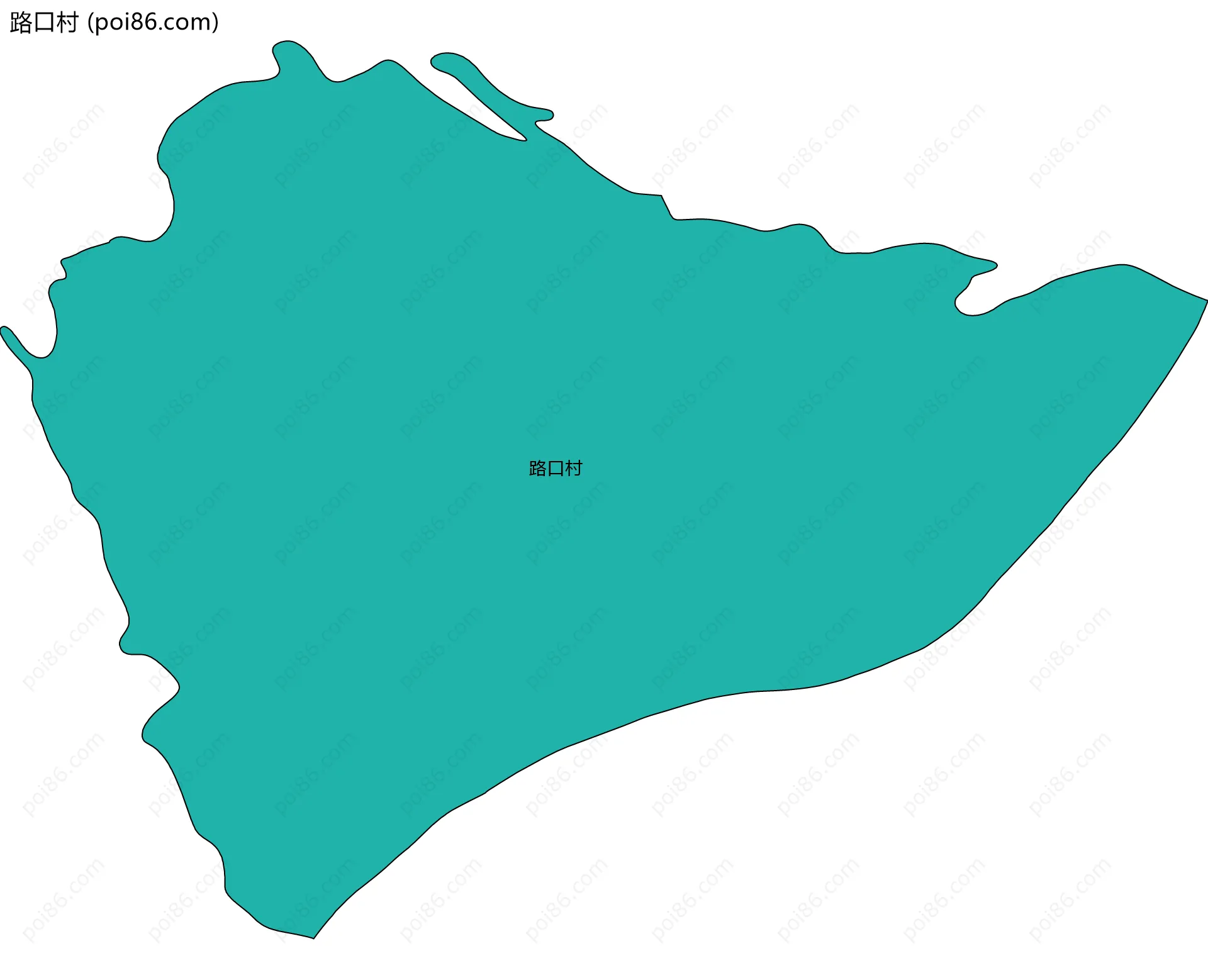路口村边界地图