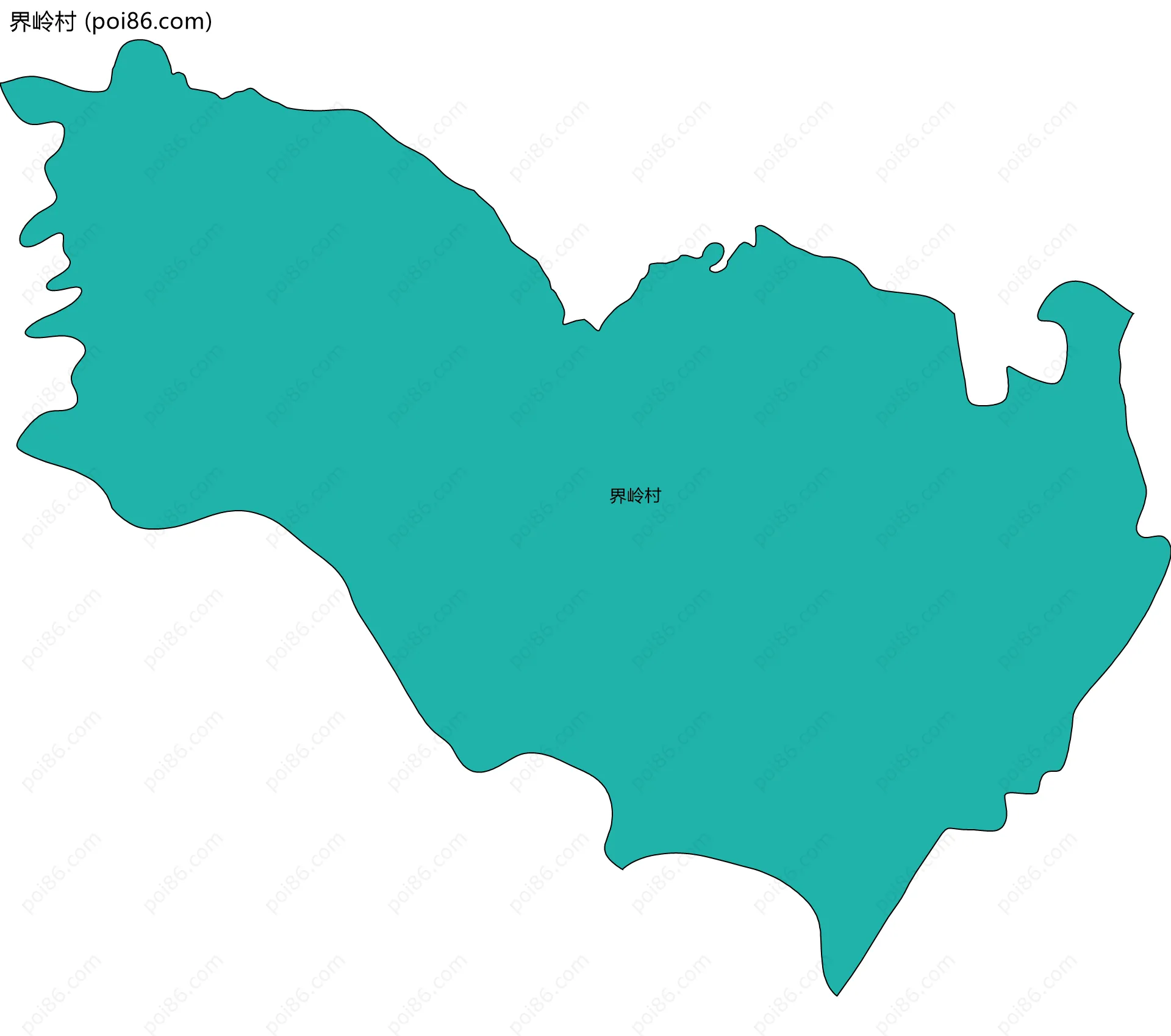 界岭村边界地图